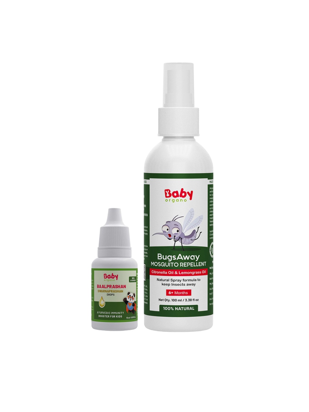 BABYORGANO Baal Prashan Swarnaprashan Immunity Booster 15ml Mosquito Repellent Spray-100ml, Green
BABYORGANO Baal Prashan Swarnaprashan Immunity Booster 15ml Mosquito Repellent Spray-100ml, Green