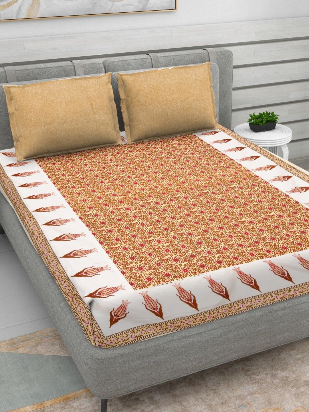 RRC Yellow & Orange Floral Printed 120 TC Microfiber Queen Bedsheet with 2 Pillow Covers
RRC Yellow & Orange Floral Printed 120 TC Microfiber Queen Bedsheet with 2 Pillow Covers