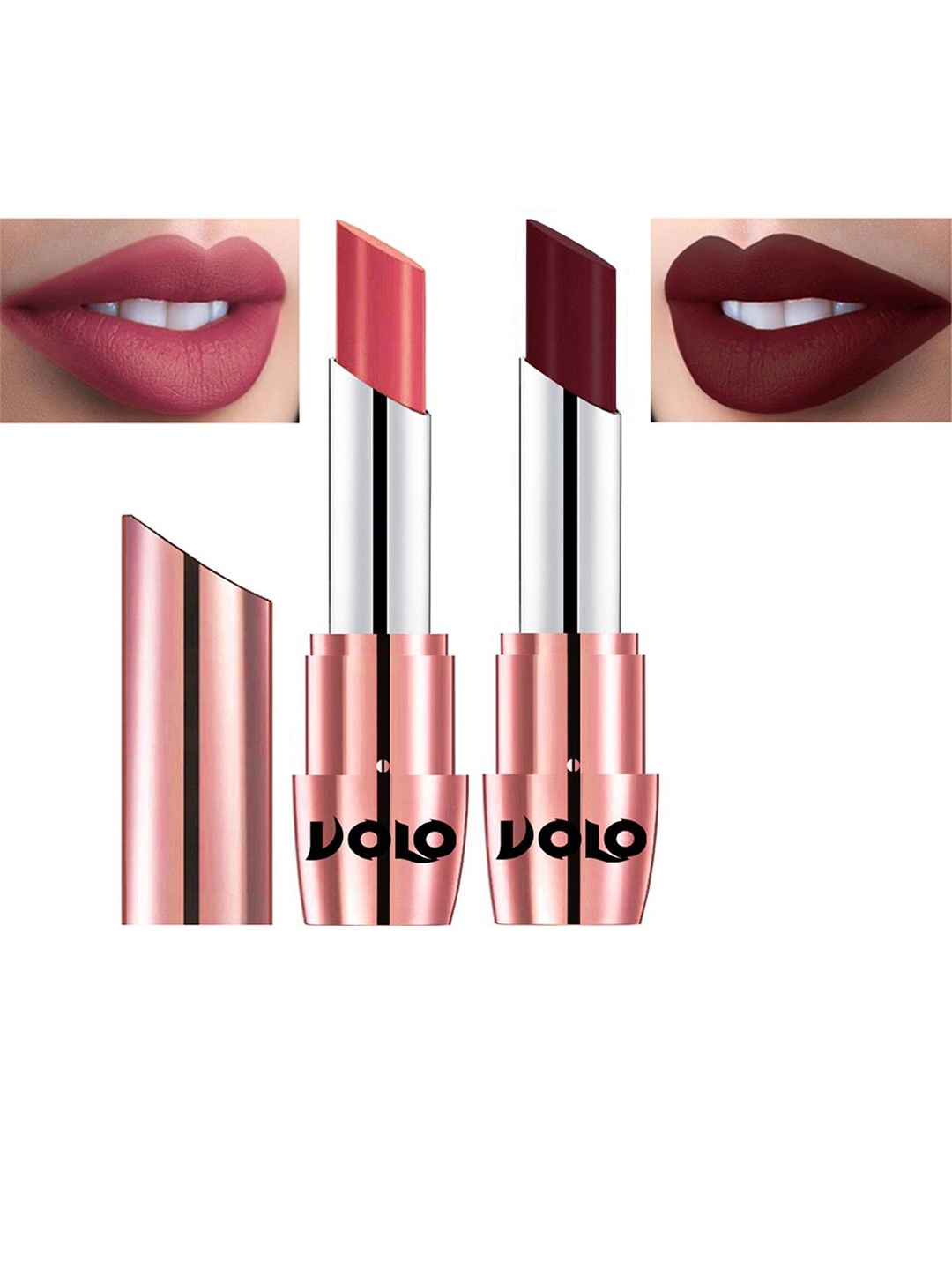 VOLO Set Of 2 Creme Matte Lipstick - 3.5 g Each - 637 - Light Peach 642 - Wine, Multi
VOLO Set Of 2 Creme Matte Lipstick - 3.5 g Each - 637 - Light Peach 642 - Wine, Multi