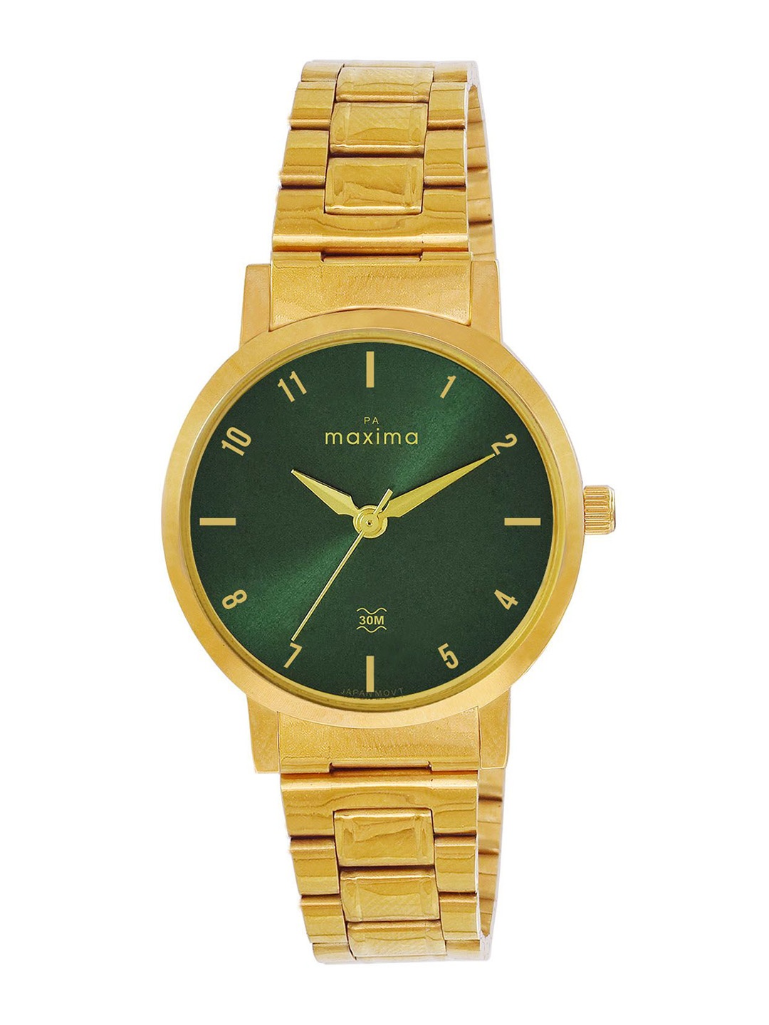 maxima Women Embellished Dial & Stainless Steel Straps Analogue Watch 69486CMLY, Green
maxima Women Embellished Dial & Stainless Steel Straps Analogue Watch 69486CMLY, Green