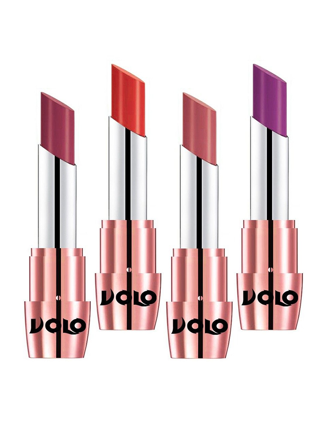VOLO Set Of 4 Creme Matte Lipstick - 3.5 g Each - Purple -Cherry -Light Peach - Orange
VOLO Set Of 4 Creme Matte Lipstick - 3.5 g Each - Purple -Cherry -Light Peach - Orange