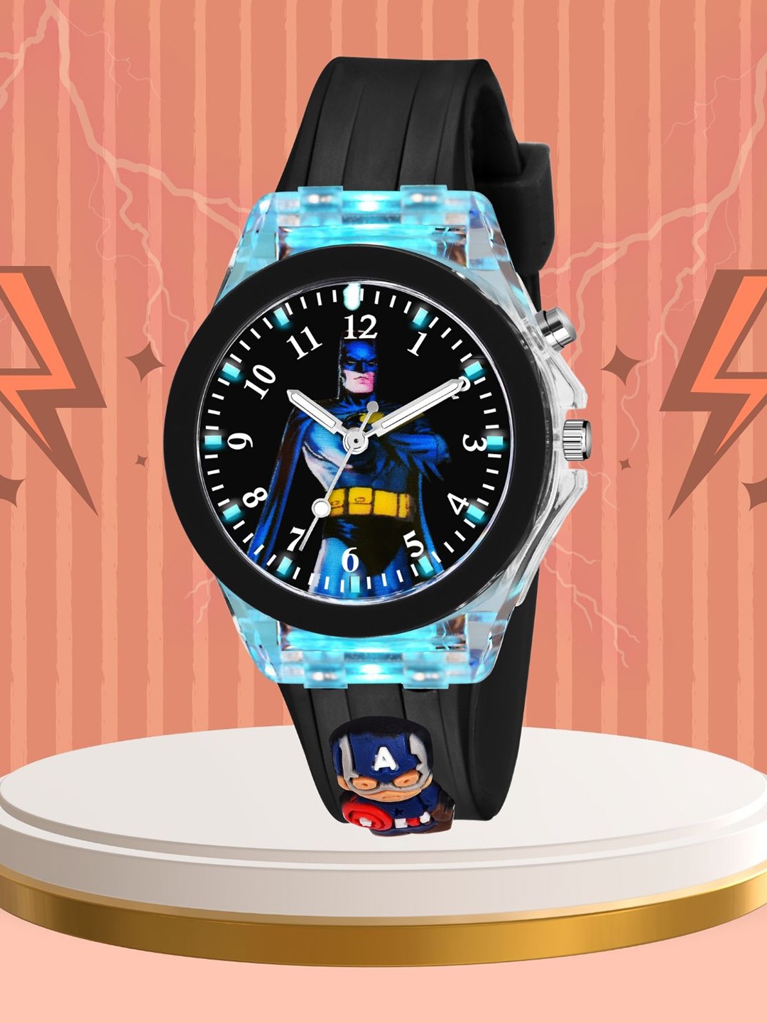 SWADESI STUFF Unisex Kids Dial & Straps Analogue Multi Function Watch MULTI LIGHT BLACK BATMAN
SWADESI STUFF Unisex Kids Dial & Straps Analogue Multi Function Watch MULTI LIGHT BLACK BATMAN