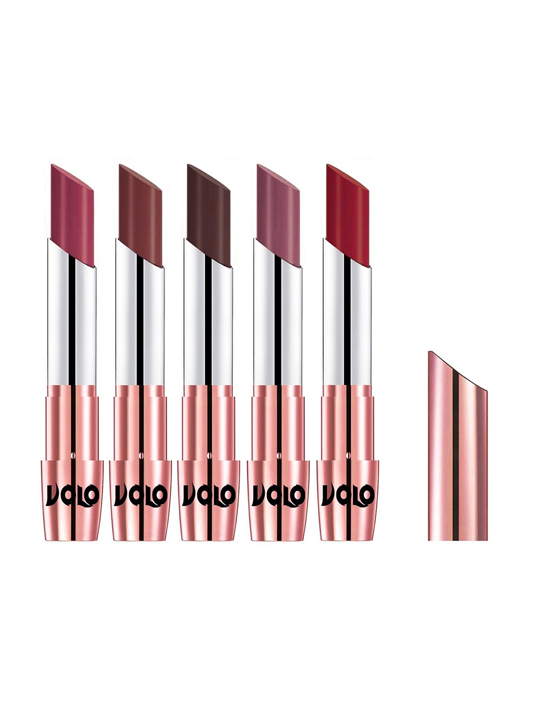 VOLO Set Of 5 Creme Matte Lipstick - 3.5 g Each - Coffee-Plum-Dark Peach-Rose Pink-Maroon, Multi
VOLO Set Of 5 Creme Matte Lipstick - 3.5 g Each - Coffee-Plum-Dark Peach-Rose Pink-Maroon, Multi