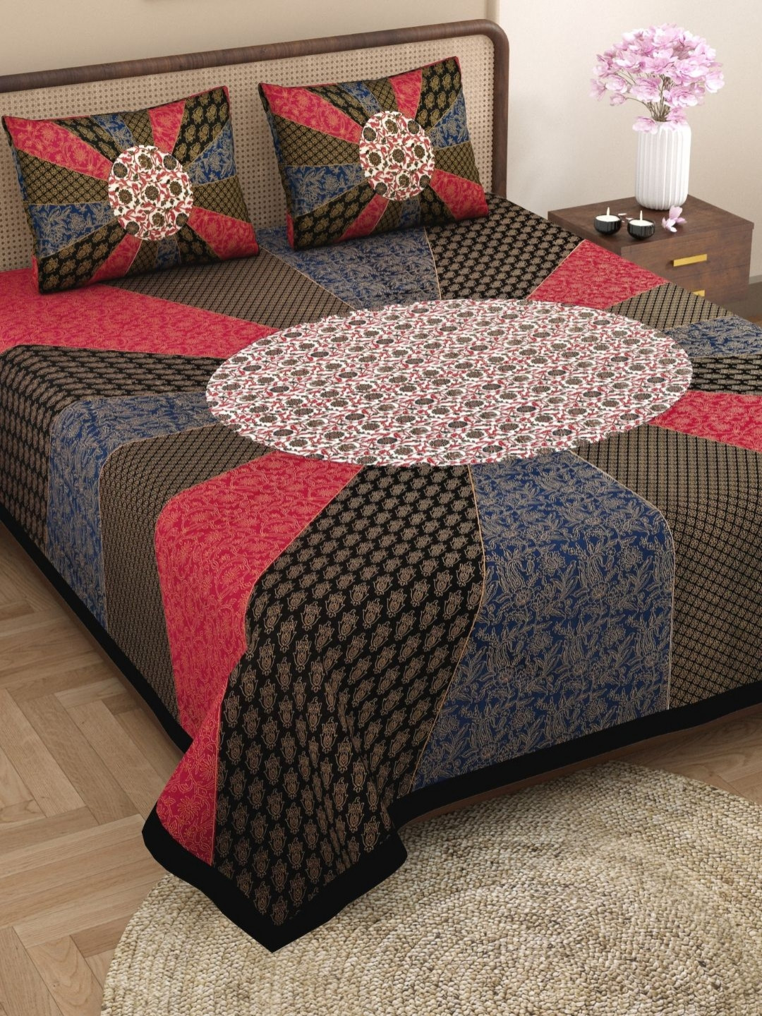 The Craft Monk Royal Barat Maroon Printed 240TC Pure Cotton Double King Bedsheet Set
The Craft Monk Royal Barat Maroon Printed 240TC Pure Cotton Double King Bedsheet Set