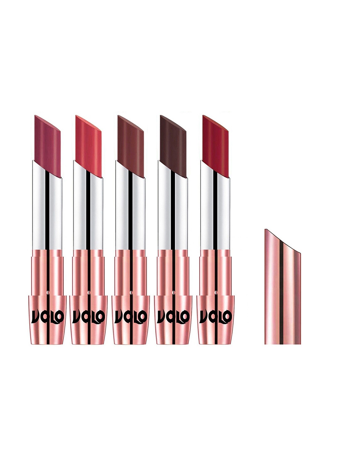 VOLO Set Of 5 Creme Matte Lipstick-3.5g-Cherry31- Peach33- Coffee34- Chocolate35- Red43, Multi
VOLO Set Of 5 Creme Matte Lipstick-3.5g-Cherry31- Peach33- Coffee34- Chocolate35- Red43, Multi