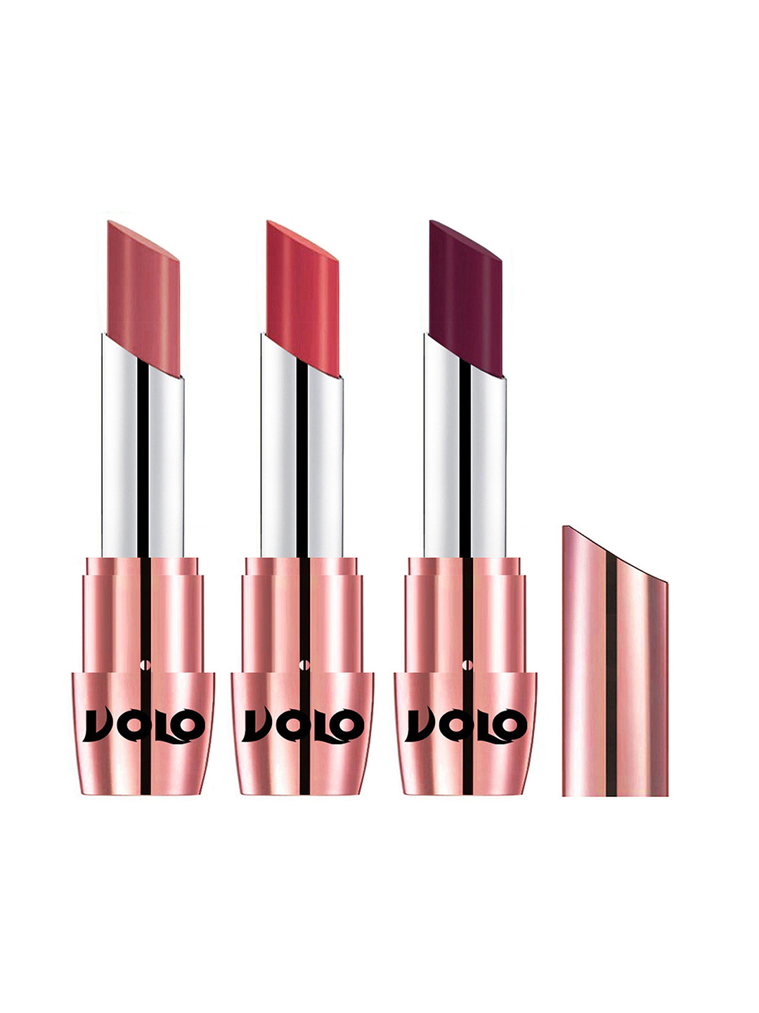 VOLO Set Of 3 Creme Matte Lipstick - 3.5 g Each - Peach 632 - Light Peach 633 - Wine 647
VOLO Set Of 3 Creme Matte Lipstick - 3.5 g Each - Peach 632 - Light Peach 633 - Wine 647