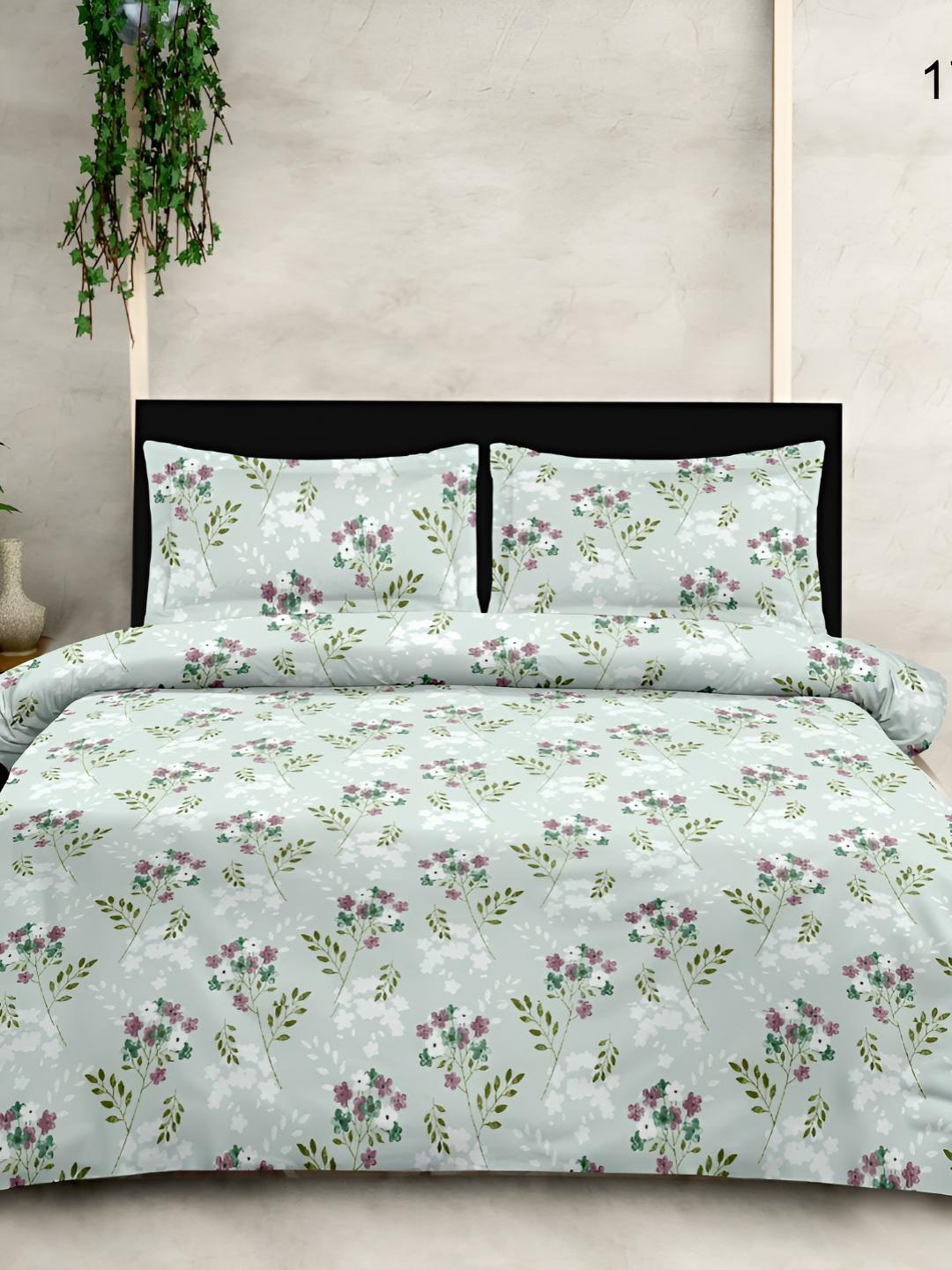 Sleeping Owls- because your sleep matters Green & White Floral 210 TC King Bedsheet with 2 Pillow Covers
Sleeping Owls- because your sleep matters Green & White Floral 210 TC King Bedsheet with 2 Pillow Covers