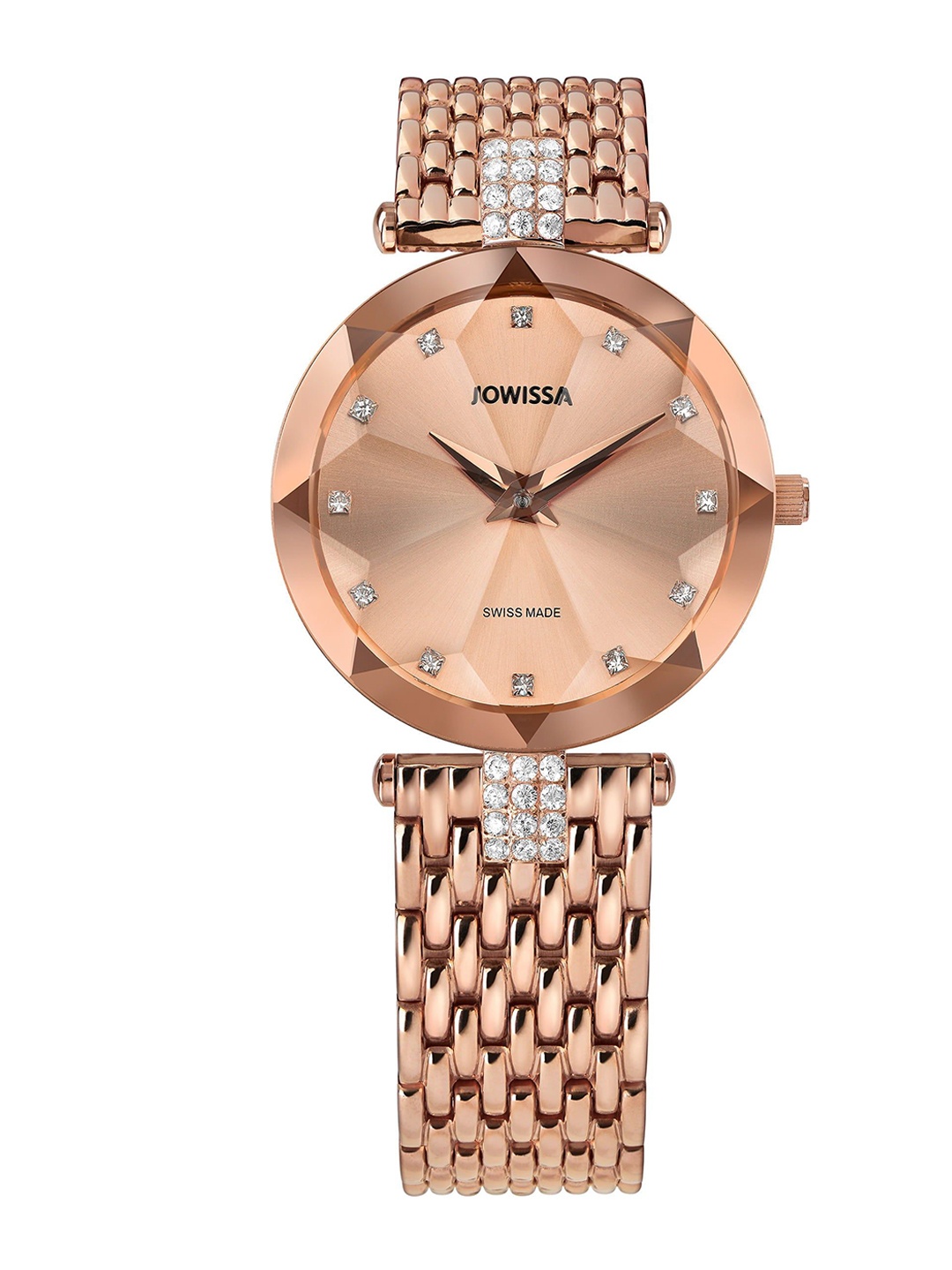 JOWISSA Woman Swiss Made Facet Strass Quartz Rose Gold Dial Analog Watch - J5.773.M
JOWISSA Woman Swiss Made Facet Strass Quartz Rose Gold Dial Analog Watch - J5.773.M
