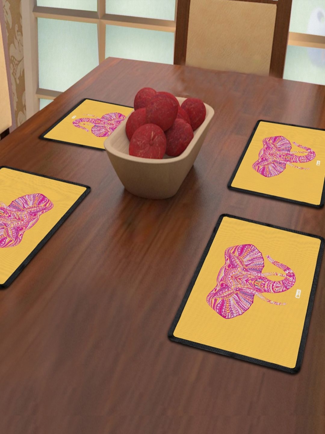 Indigifts Yellow & Pink 4 Pieces Ethnic Motifs Printed Rectangle Shape Table Placemats
Indigifts Yellow & Pink 4 Pieces Ethnic Motifs Printed Rectangle Shape Table Placemats