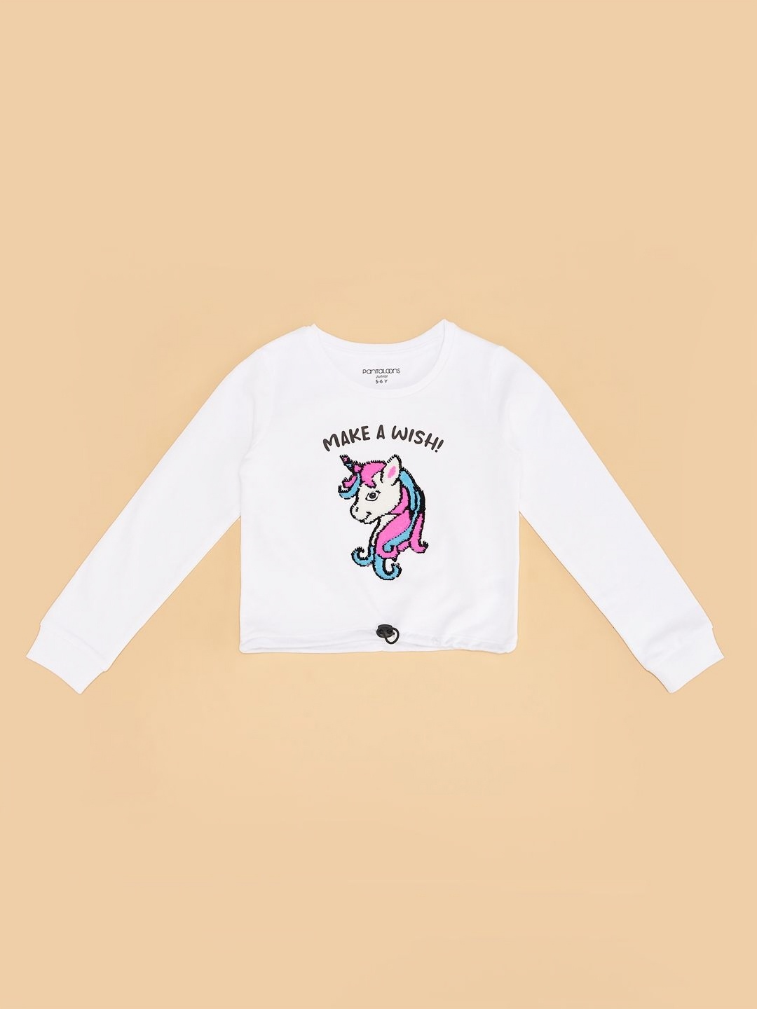 Pantaloons Junior Girls Graphic Printed Round Neck Cotton Relaxed Fit T-shirt, Off white
Pantaloons Junior Girls Graphic Printed Round Neck Cotton Relaxed Fit T-shirt, Off white