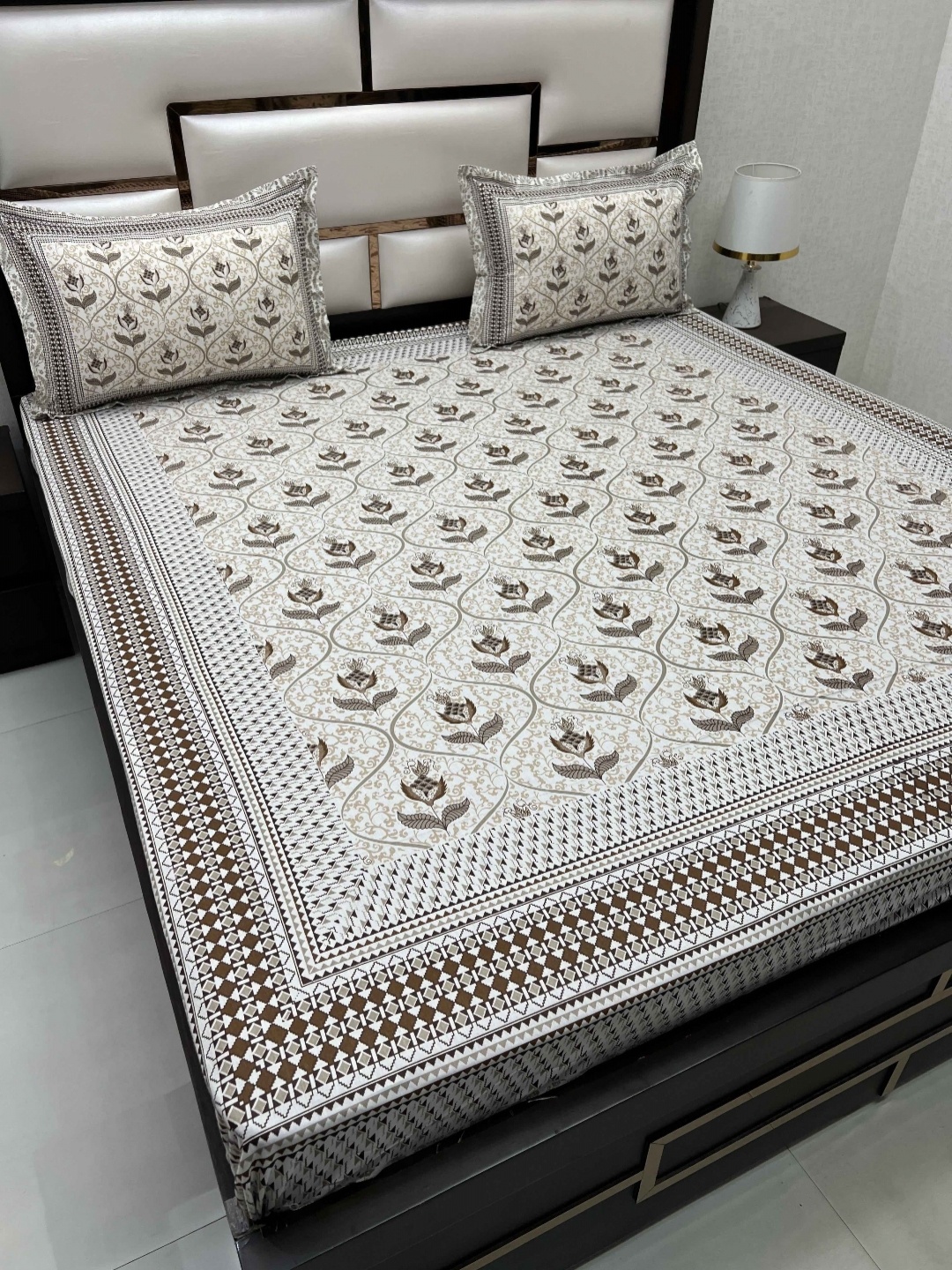 Pure Decor Cotton King Size Double Bedsheet With 2 Pillow Covers 2.74m X 2.74m, Beige
Pure Decor Cotton King Size Double Bedsheet With 2 Pillow Covers 2.74m X 2.74m, Beige