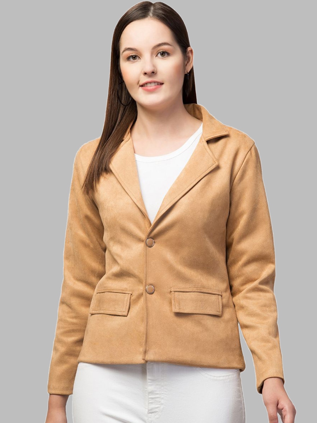 GalaxyTrendz Notched Lapel Collar Single-Breasted Velvet Comfort-Fit Casual Blazer, Brown
GalaxyTrendz Notched Lapel Collar Single-Breasted Velvet Comfort-Fit Casual Blazer, Brown