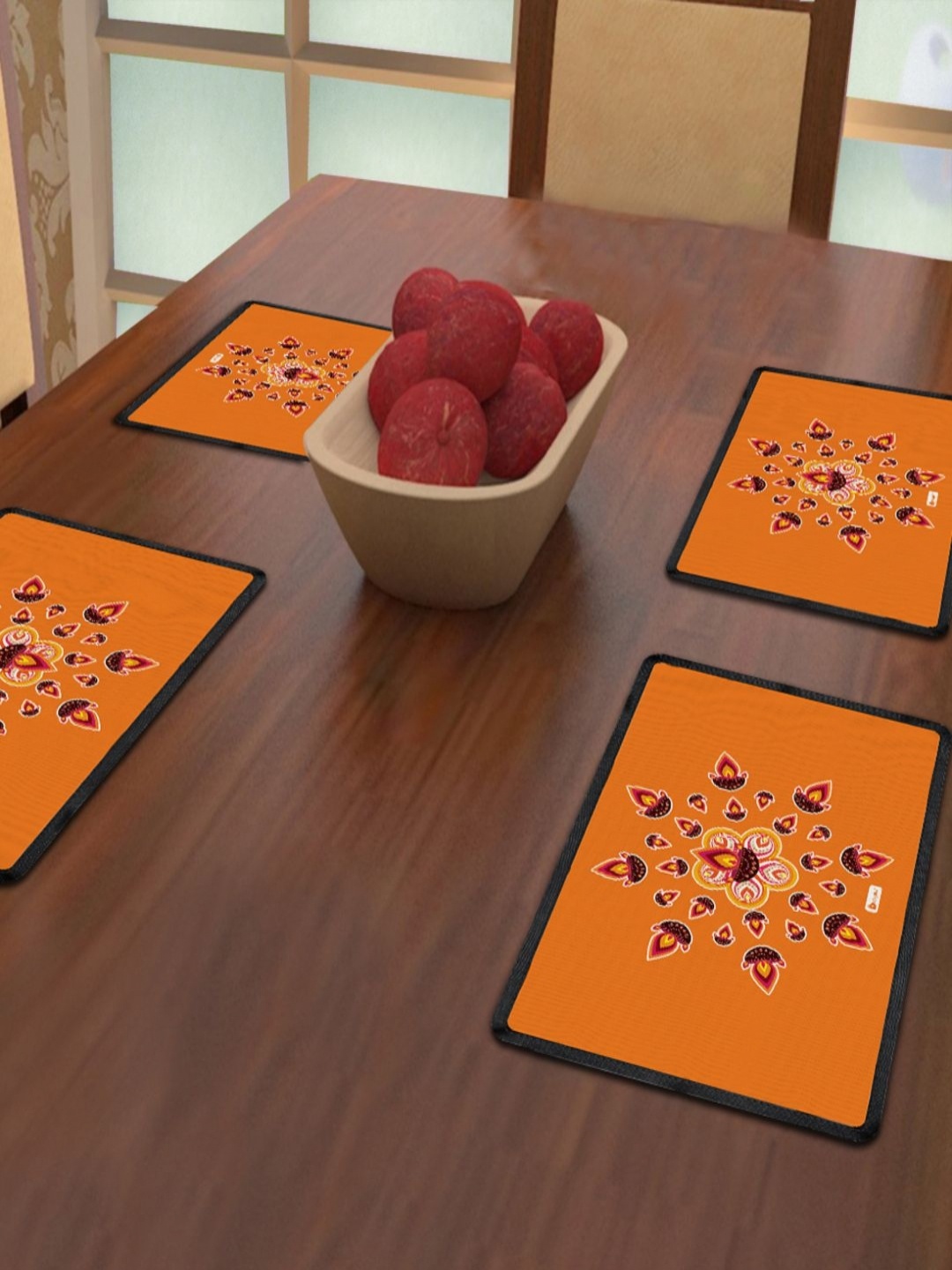 Indigifts Orange-Coloured 4 Pieces Ethnic Motifs Printed Rectangle Shape Table Placemats
Indigifts Orange-Coloured 4 Pieces Ethnic Motifs Printed Rectangle Shape Table Placemats