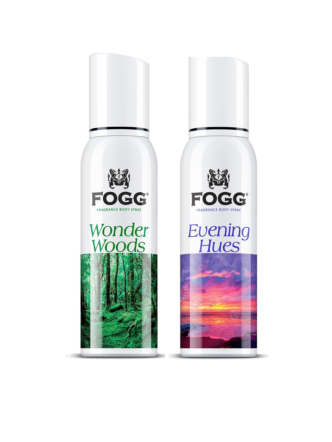 Fogg Unisex Set Of 2 Wonder Woods + Evening Hues Fragrance Body Sprays - 150ml Each, White
Fogg Unisex Set Of 2 Wonder Woods + Evening Hues Fragrance Body Sprays - 150ml Each, White