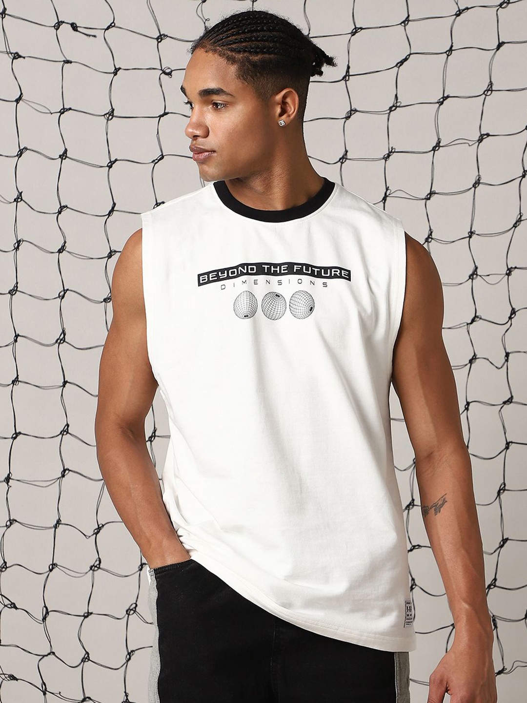Hubberholme Men Graphic Printed Round Neck Cotton Oversized Vest Sleeveless T-shirt, White
Hubberholme Men Graphic Printed Round Neck Cotton Oversized Vest Sleeveless T-shirt, White