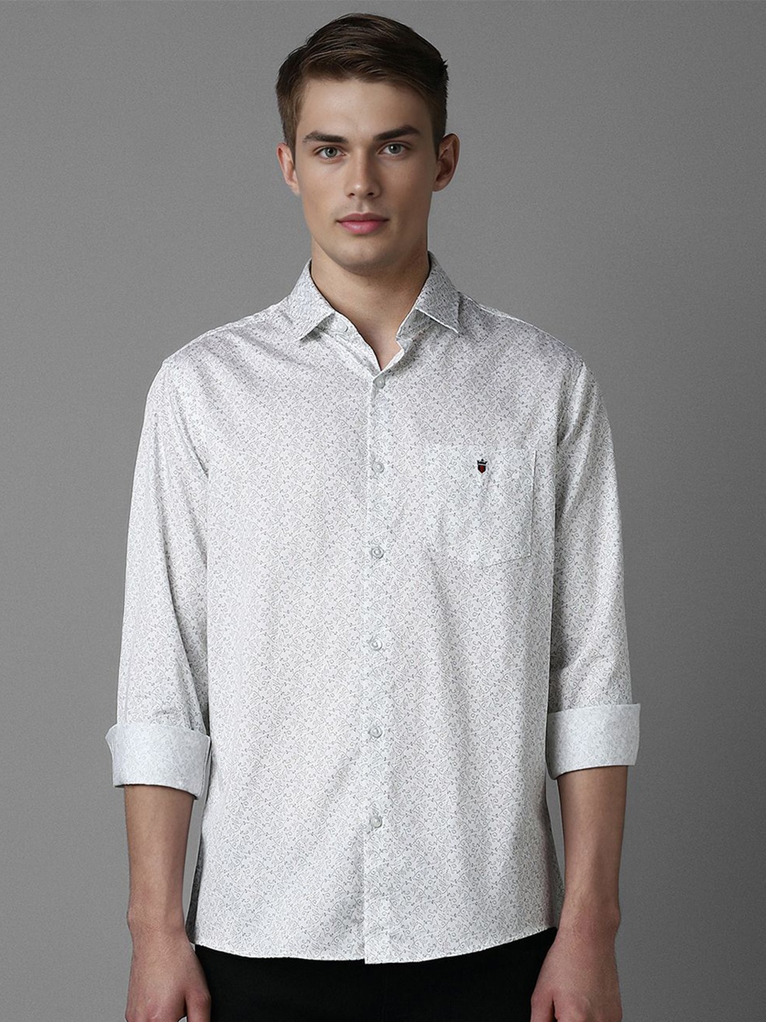 Louis Philippe Sport Men Spread Collar Micro Ditsy Printed Cotton Slim Fit Casual Shirt, White
Louis Philippe Sport Men Spread Collar Micro Ditsy Printed Cotton Slim Fit Casual Shirt, White