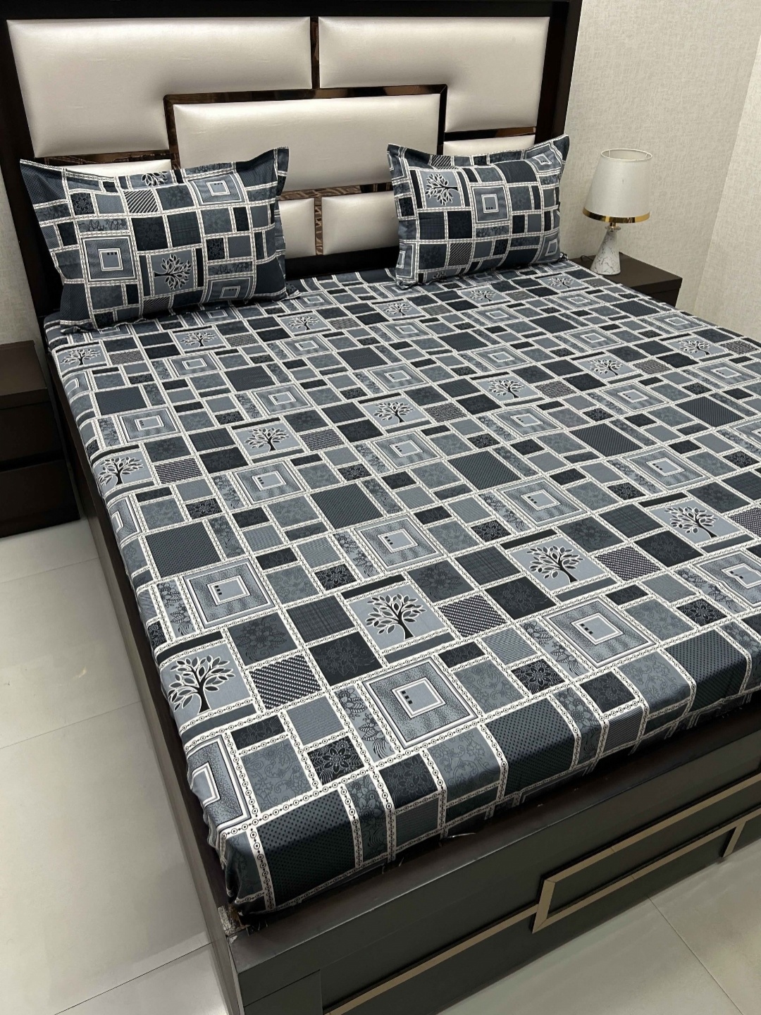 Pure Decor Velar Sib Black & Grey Printed Cotton 250 TC King Bedsheet With 2 Pillow Covers
Pure Decor Velar Sib Black & Grey Printed Cotton 250 TC King Bedsheet With 2 Pillow Covers