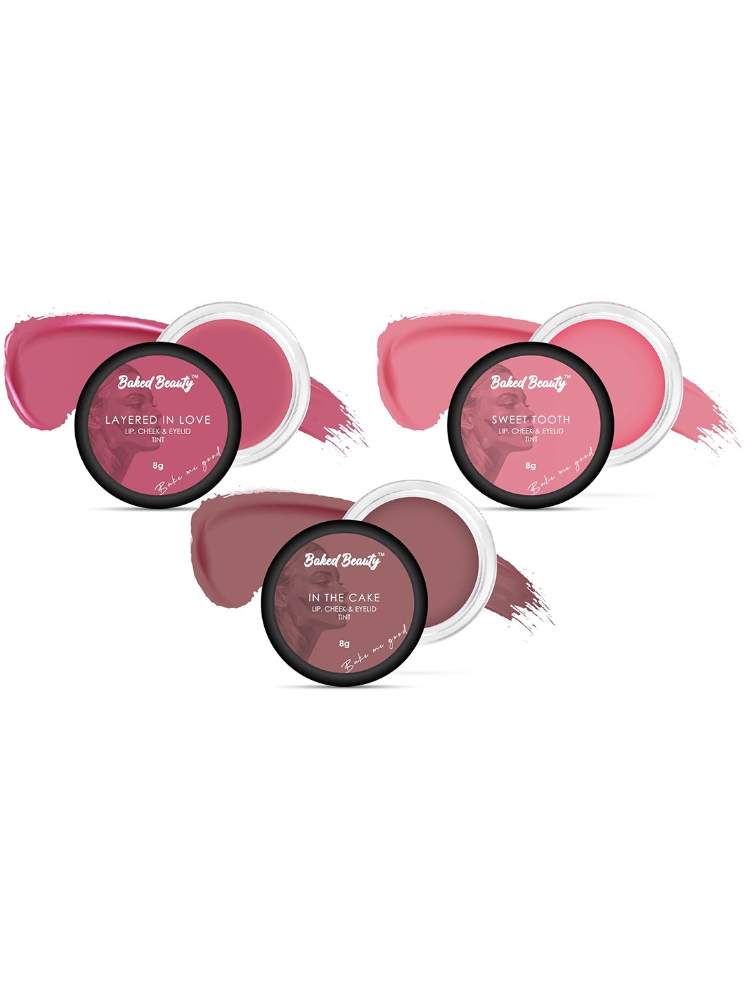 Baked Beauty Set Of 3 Lip & Eyelid Tint-8gEach-Layered in Love, Sweet Tooth & In the Cake, Red
Baked Beauty Set Of 3 Lip & Eyelid Tint-8gEach-Layered in Love, Sweet Tooth & In the Cake, Red