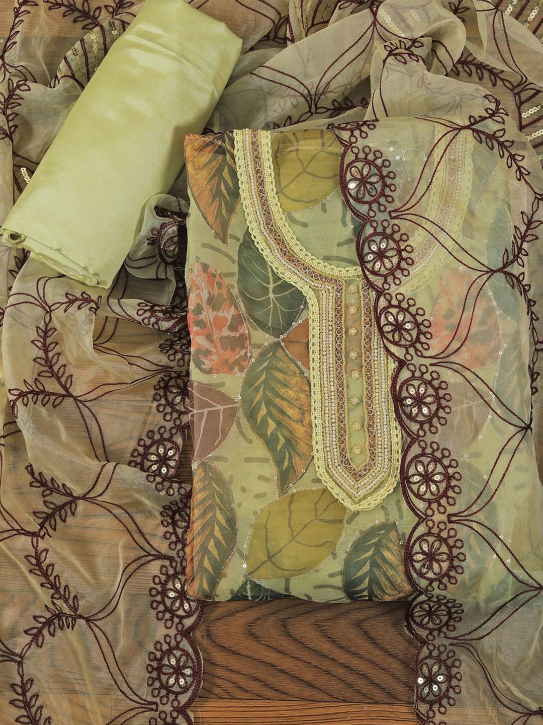 Jaipur Kurti Unstitched Floral Printed Beads and Stones Dress Material With Dupatta, Yellow
Jaipur Kurti Unstitched Floral Printed Beads and Stones Dress Material With Dupatta, Yellow