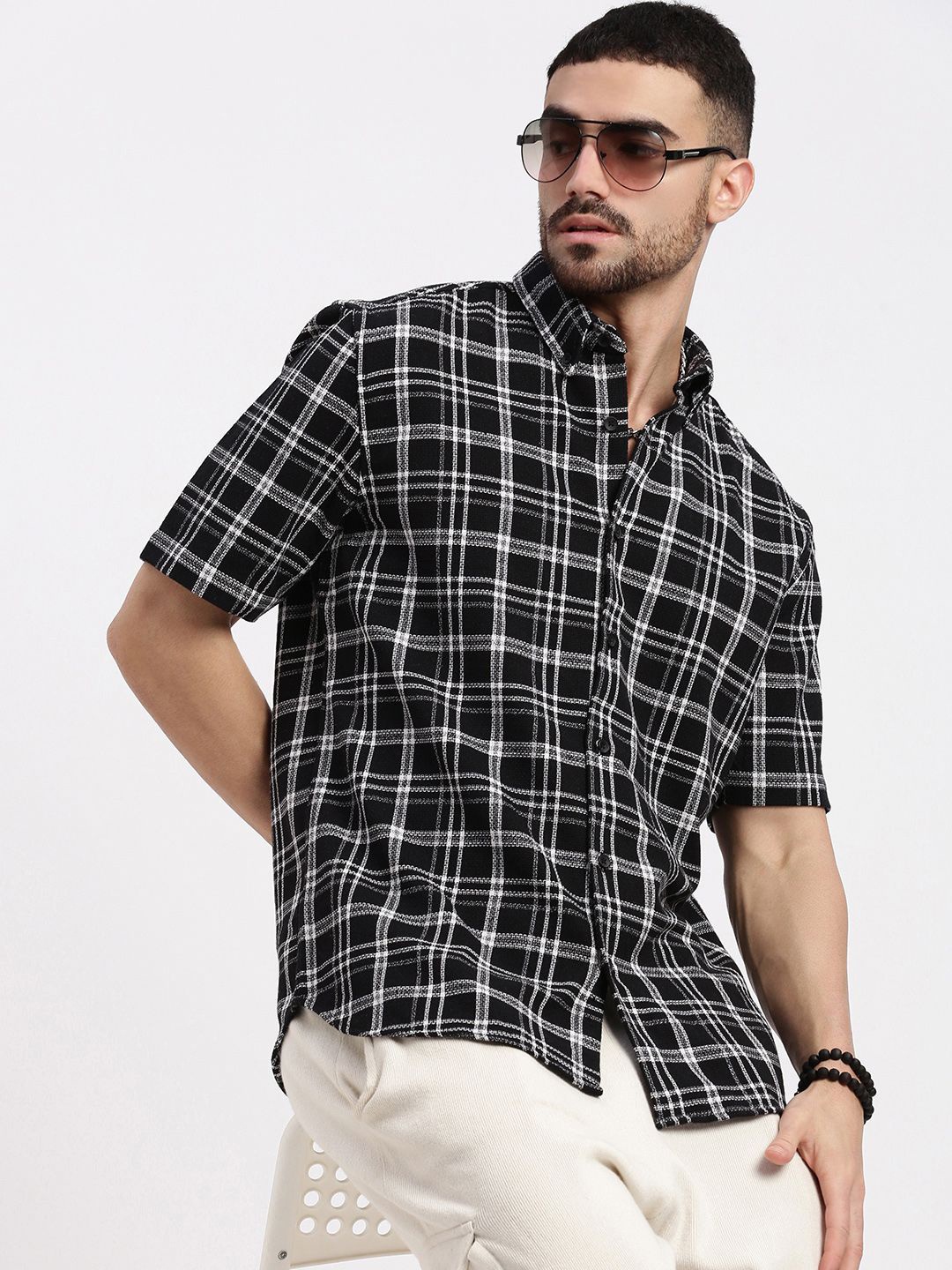 SHOWOFF Men Comfort Spread Collar Tartan Checked Cotton Slim Fit Casual Shirt, Black
SHOWOFF Men Comfort Spread Collar Tartan Checked Cotton Slim Fit Casual Shirt, Black