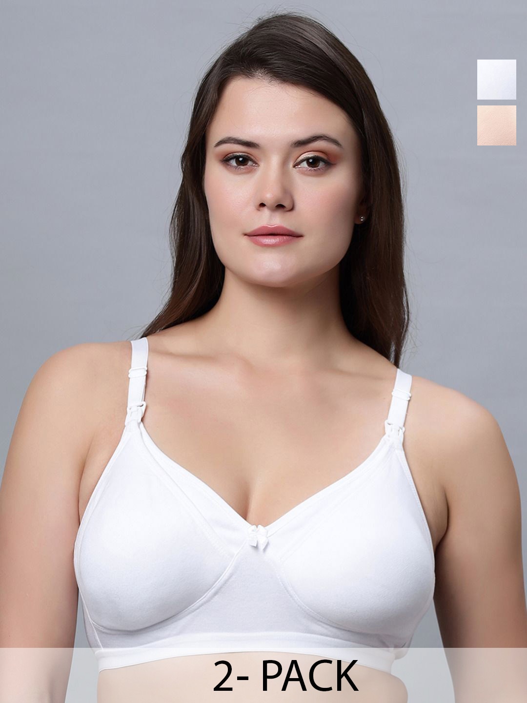 In Care Women Pack of 2 Maternity Full Coverage Lightly Padded and Non-Wired Bra, Peach
In Care Women Pack of 2 Maternity Full Coverage Lightly Padded and Non-Wired Bra, Peach