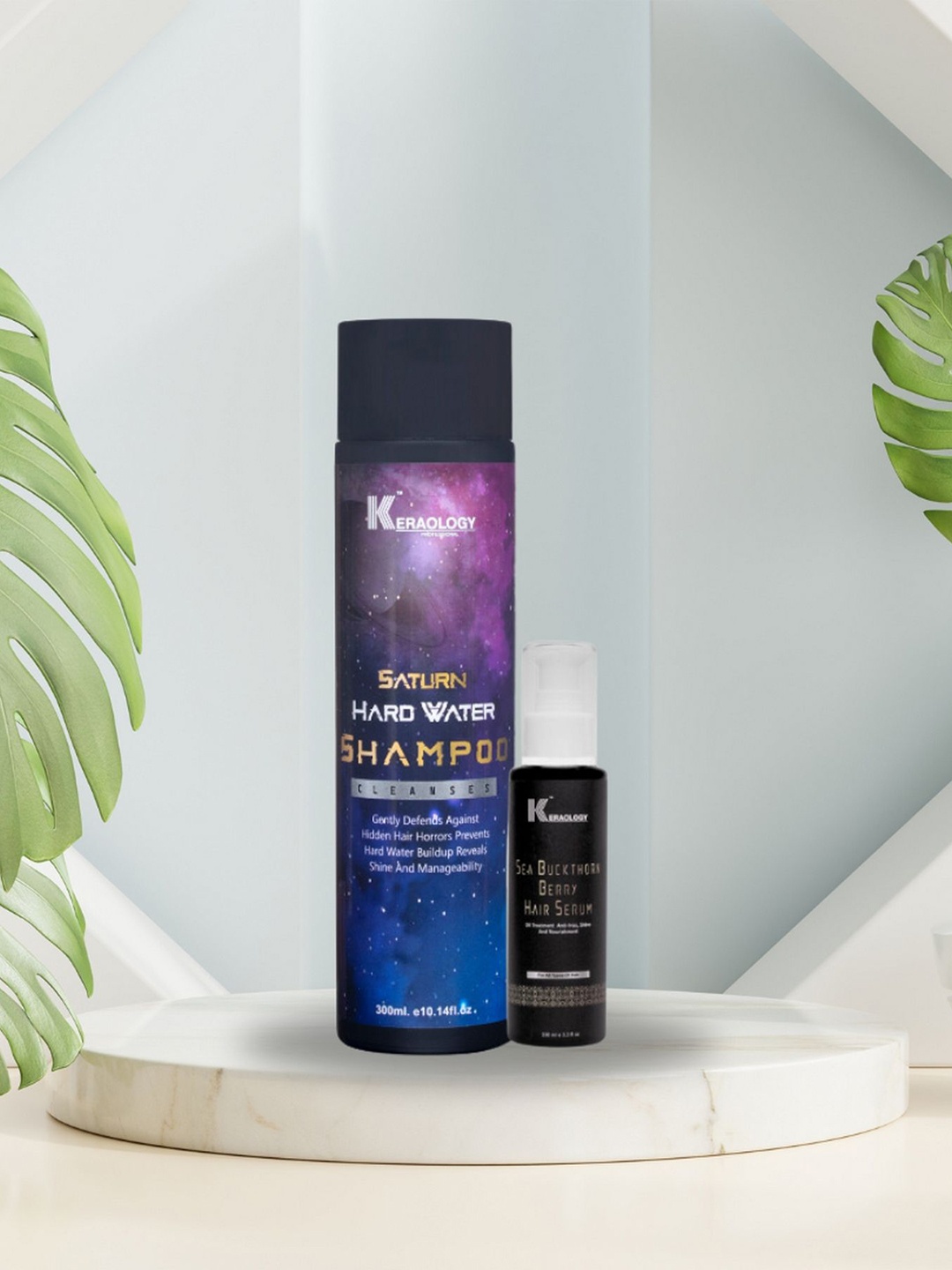 Keraology Saturn Hard Water Shampoo - 300 ml With Sea Backthorn Berry Hair Serum - 100 ml, Na
Keraology Saturn Hard Water Shampoo - 300 ml With Sea Backthorn Berry Hair Serum - 100 ml, Na