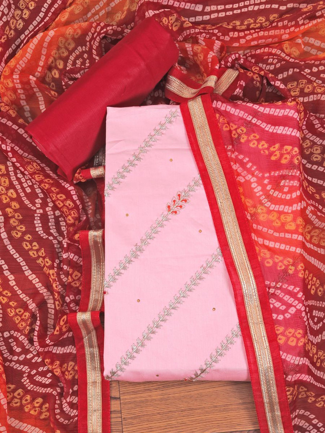 Jaipur Kurti Unstitched Floral Printed Beads and Stones Dress Material With Dupatta, Pink
Jaipur Kurti Unstitched Floral Printed Beads and Stones Dress Material With Dupatta, Pink