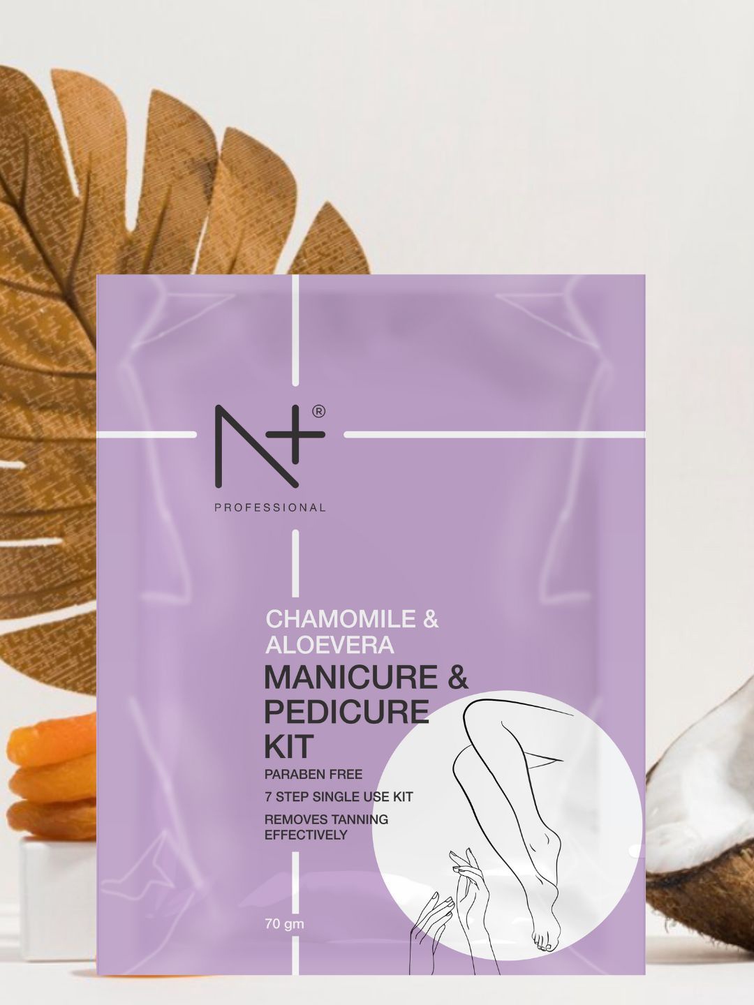 N Plus Professional 7 Steps Manicure & Pedicure Kit With Chamomile & Aloevera Extract-70g, Purple
N Plus Professional 7 Steps Manicure & Pedicure Kit With Chamomile & Aloevera Extract-70g, Purple