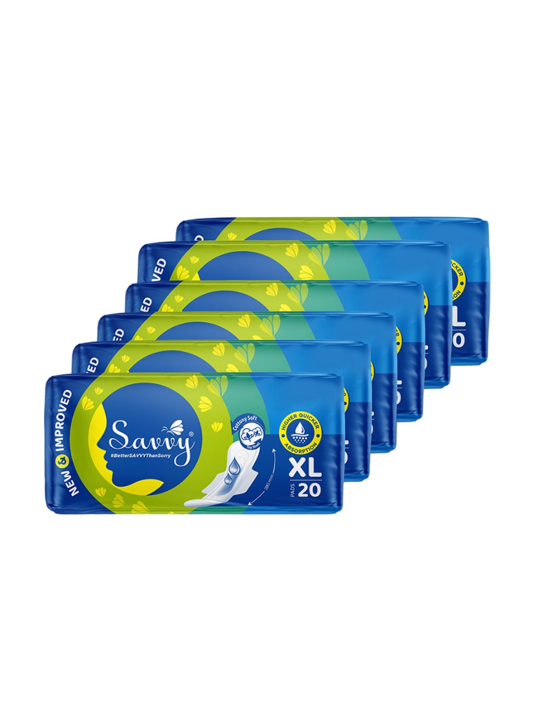 Savvy Set Of 6 High Quick Absorbent Disposable Period Panties XL- 20 Pads Each, White
Savvy Set Of 6 High Quick Absorbent Disposable Period Panties XL- 20 Pads Each, White