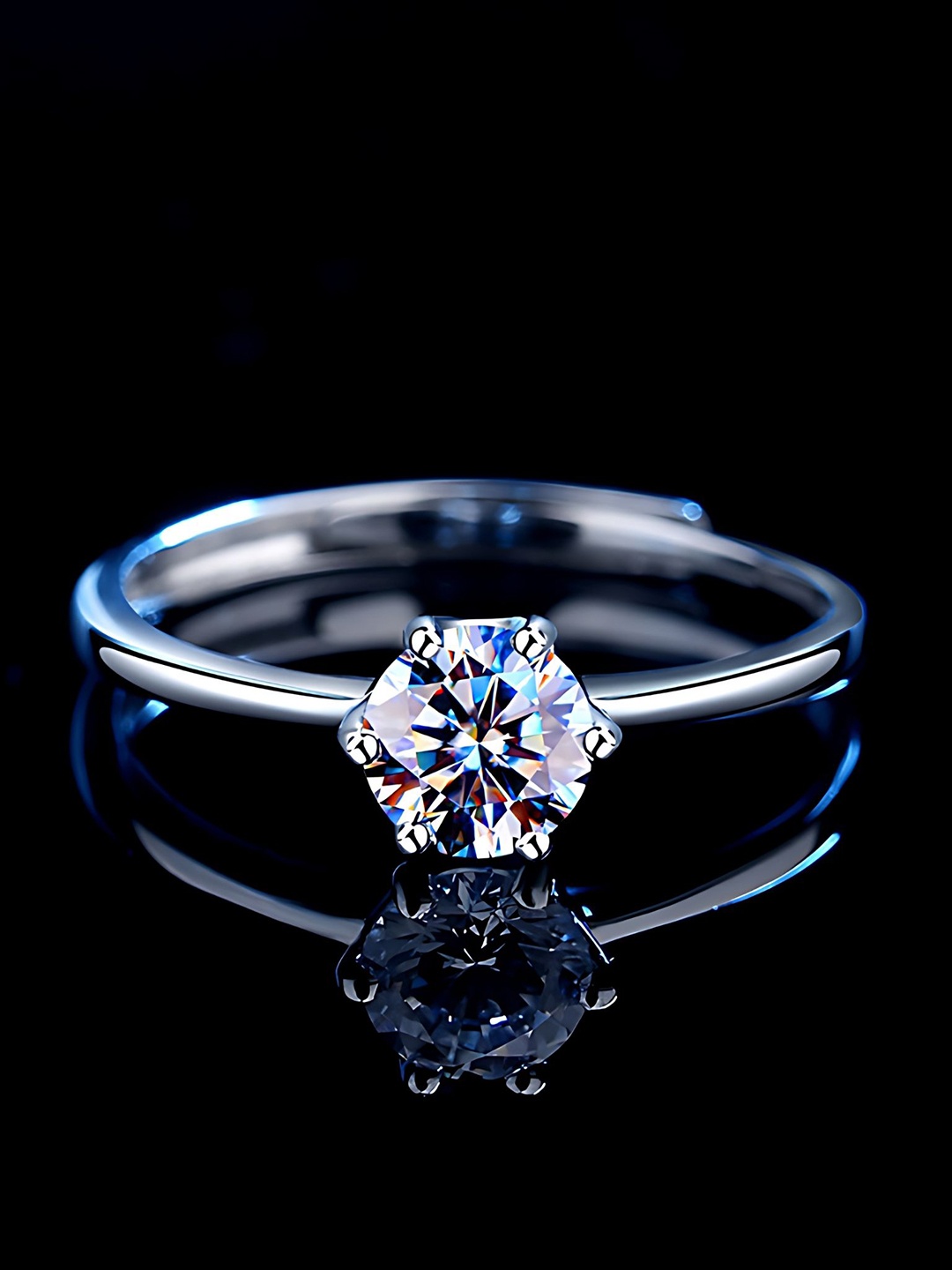BRD Jewelry 925 Sterling Silver Rhodium-Plated CZ Stone 6 Prong Solitaire Finger Ring
BRD Jewelry 925 Sterling Silver Rhodium-Plated CZ Stone 6 Prong Solitaire Finger Ring