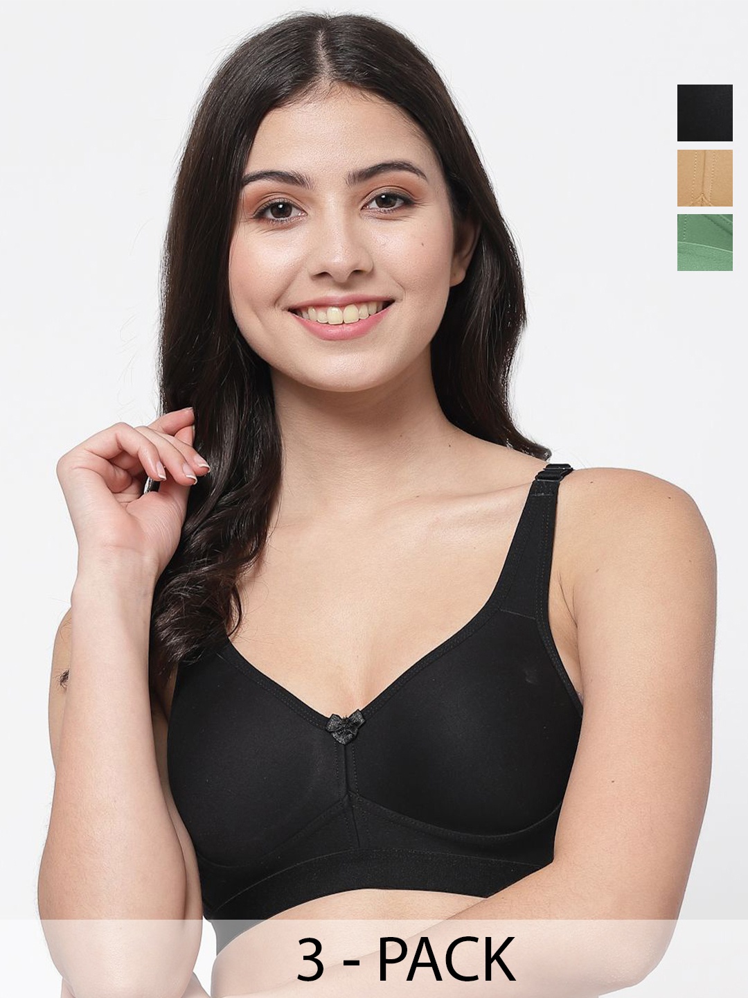 College Girl Pack Of 3 Underwired Full Coverage Lightly Padded Minimizer Bra, Green
College Girl Pack Of 3 Underwired Full Coverage Lightly Padded Minimizer Bra, Green