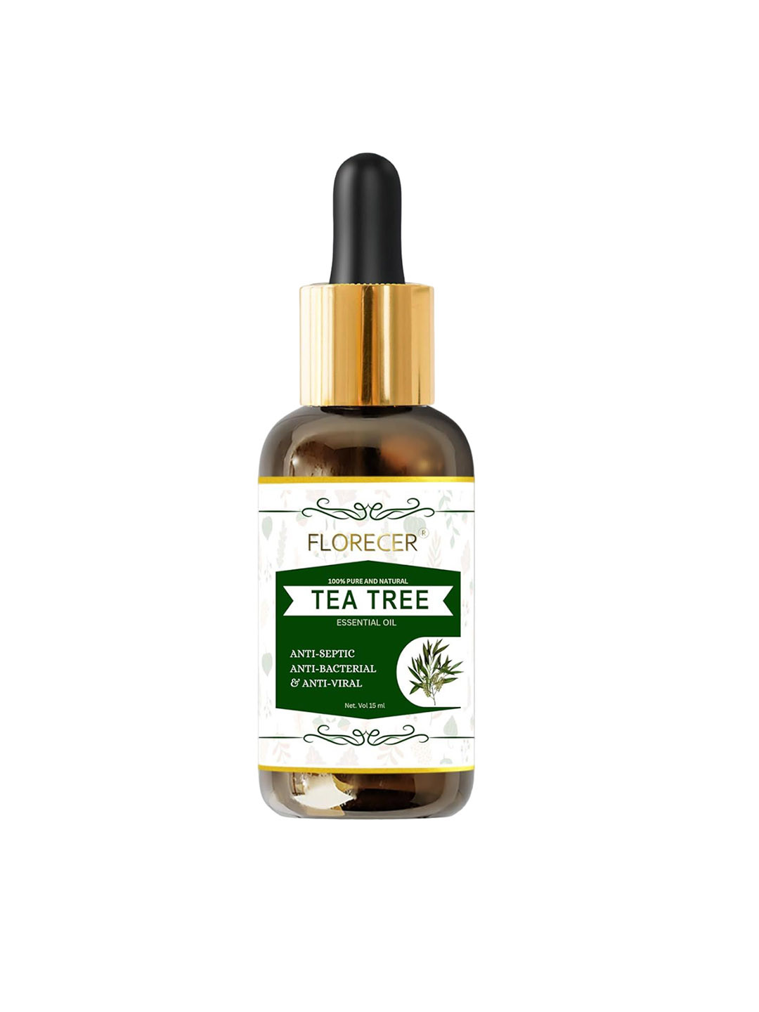 FLORECER Tea Tree Essential Oil For Face Skin and Hair- 15 ml, Transparent
FLORECER Tea Tree Essential Oil For Face Skin and Hair- 15 ml, Transparent
