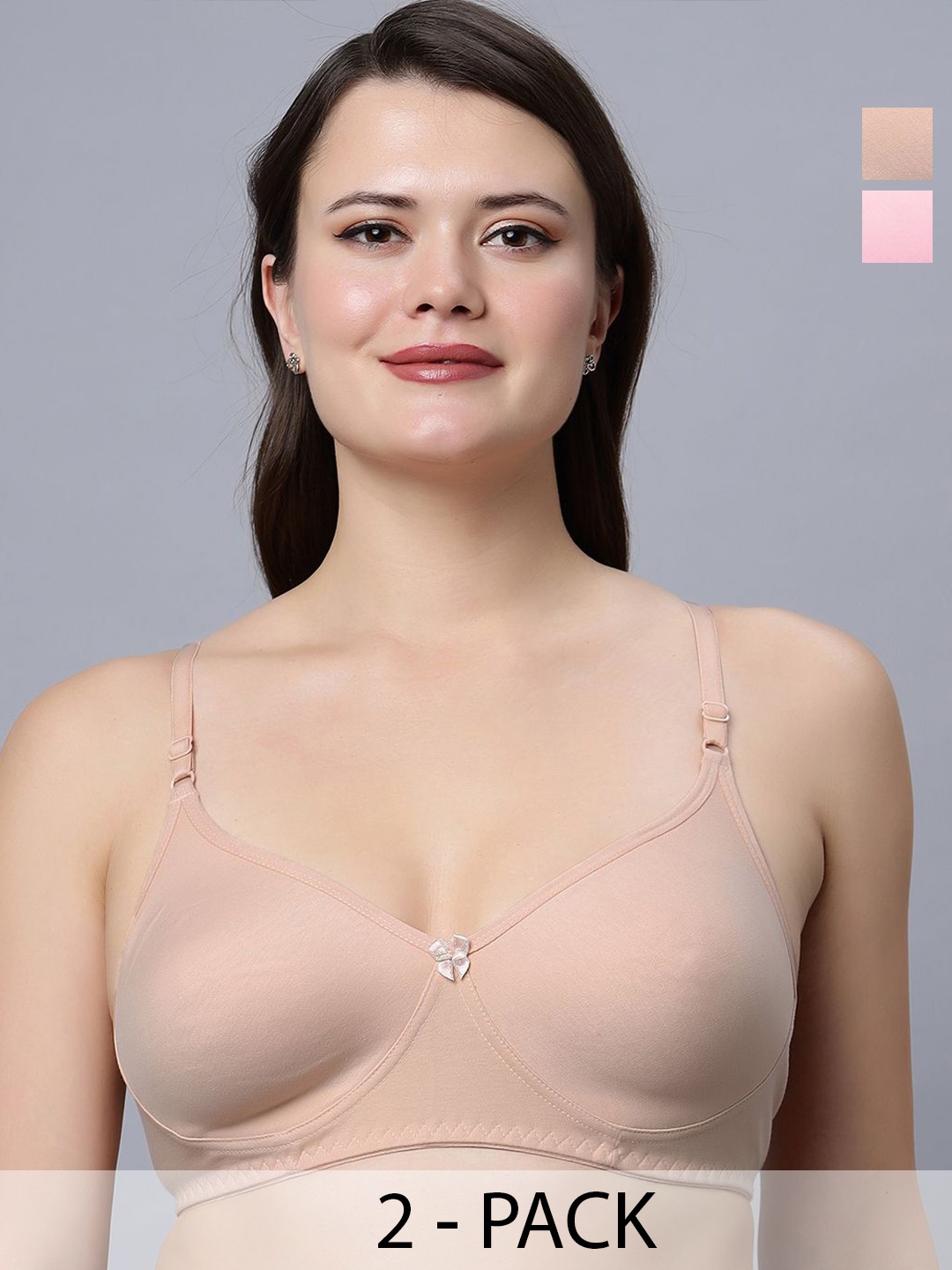 In Care Women Pack of 2 Full Coverage Non Padded and Non-Wired seamless cups T-shirt Bra, Beige
In Care Women Pack of 2 Full Coverage Non Padded and Non-Wired seamless cups T-shirt Bra, Beige