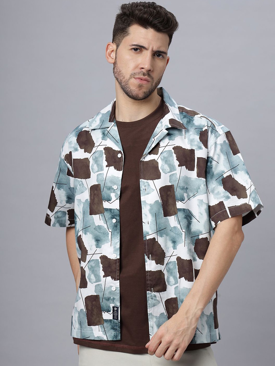 The Roadster Lifestyle Co. Men Relaxed Cuban Collar Abstract Printed Cotton Casual Shirt, Green
The Roadster Lifestyle Co. Men Relaxed Cuban Collar Abstract Printed Cotton Casual Shirt, Green