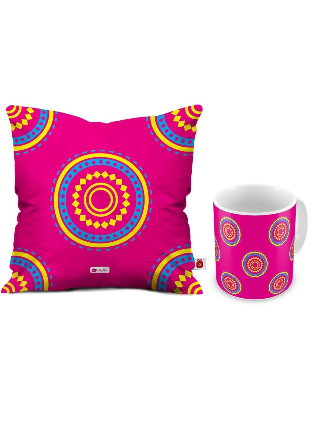 Indigifts Pink & Blue 2 Pieces Floral Printed Square Shaped With Cushion & Mug
Indigifts Pink & Blue 2 Pieces Floral Printed Square Shaped With Cushion & Mug