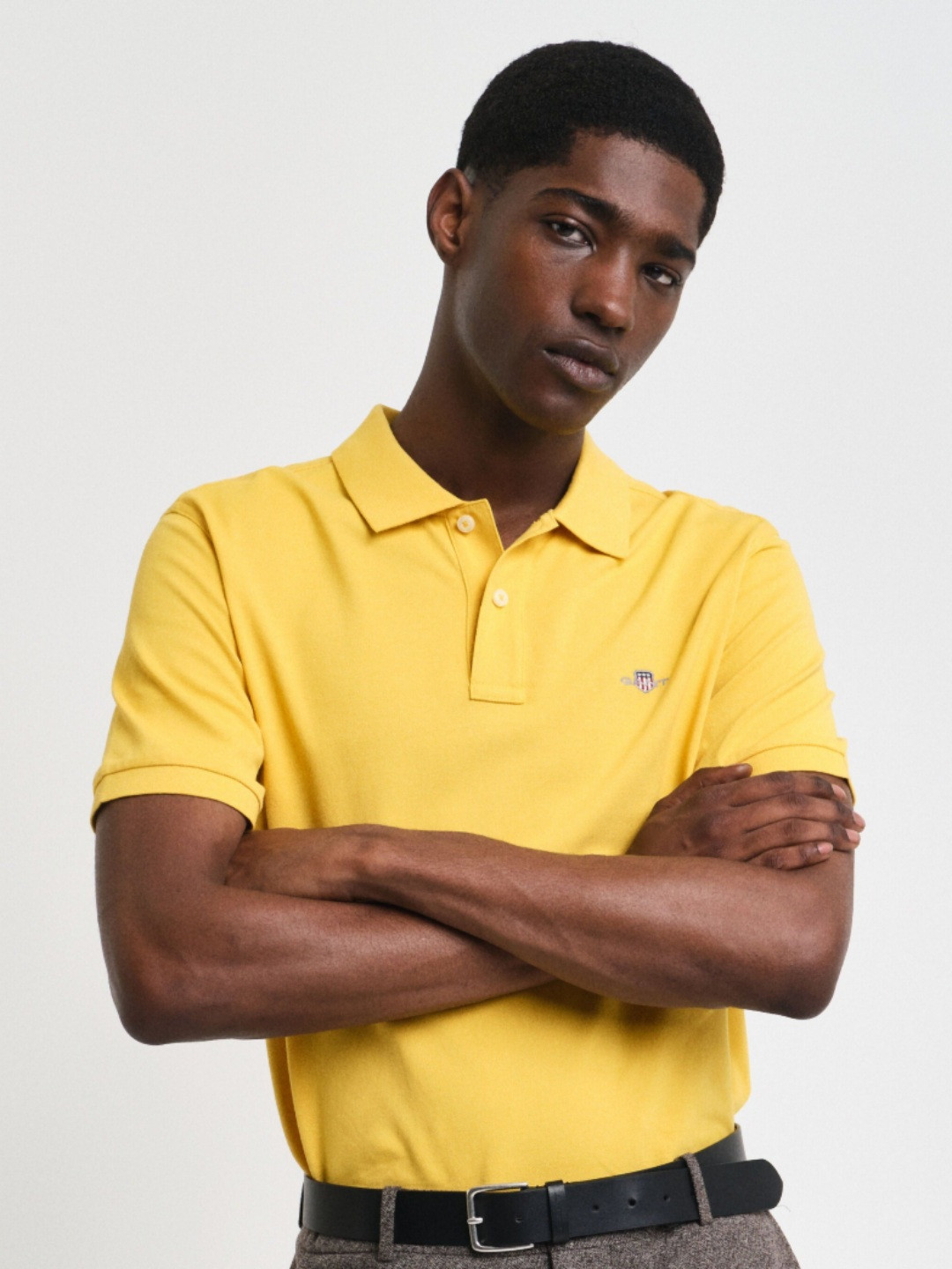 GANT Men Solid Polo Collar Cotton T-shirt, Yellow
GANT Men Solid Polo Collar Cotton T-shirt, Yellow