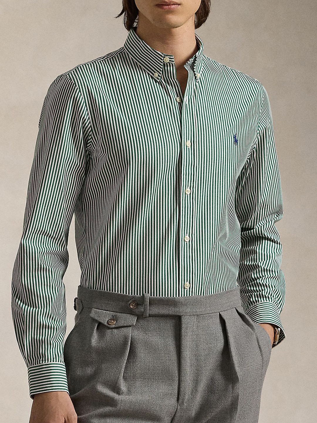 Polo Ralph Lauren Men Button-Down Collar Multi Striped Cotton Slim Fit Casual Shirt, Green
Polo Ralph Lauren Men Button-Down Collar Multi Striped Cotton Slim Fit Casual Shirt, Green