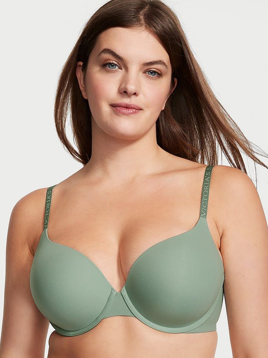 Victoria's Secret Solid Full Coverage Underwired Heavily Padded T-shirt Bra, Green
Victoria's Secret Solid Full Coverage Underwired Heavily Padded T-shirt Bra, Green