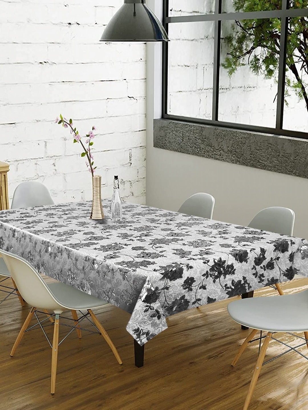 Dakshya Industries Silver-Toned & Grey Floral Printed Waterproof 6-Seater Table Cover
Dakshya Industries Silver-Toned & Grey Floral Printed Waterproof 6-Seater Table Cover