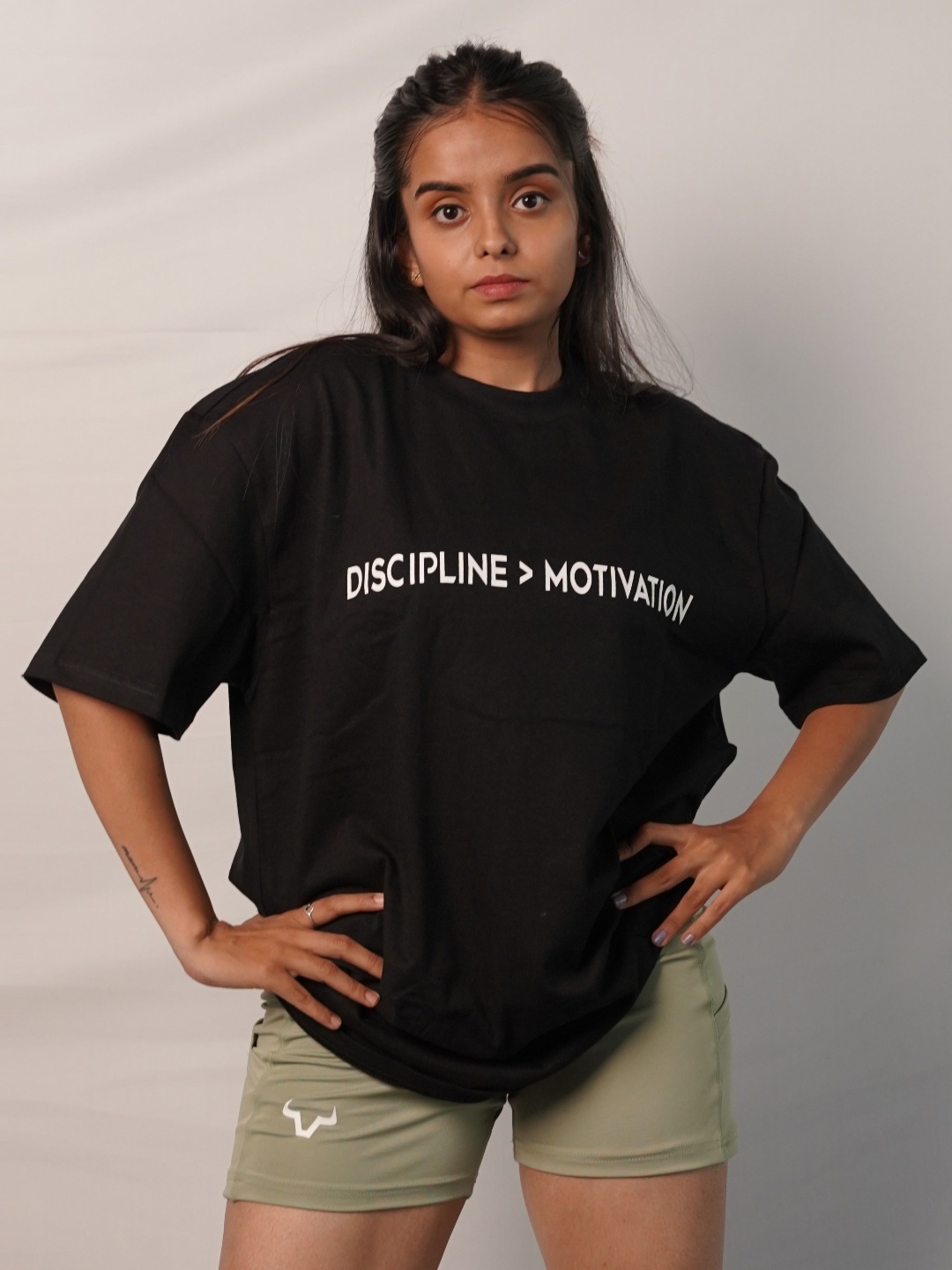 GYMYAK Women Therma-Fit Typography Printed Round Neck Pure Cotton Oversized T-shirt, Black
GYMYAK Women Therma-Fit Typography Printed Round Neck Pure Cotton Oversized T-shirt, Black