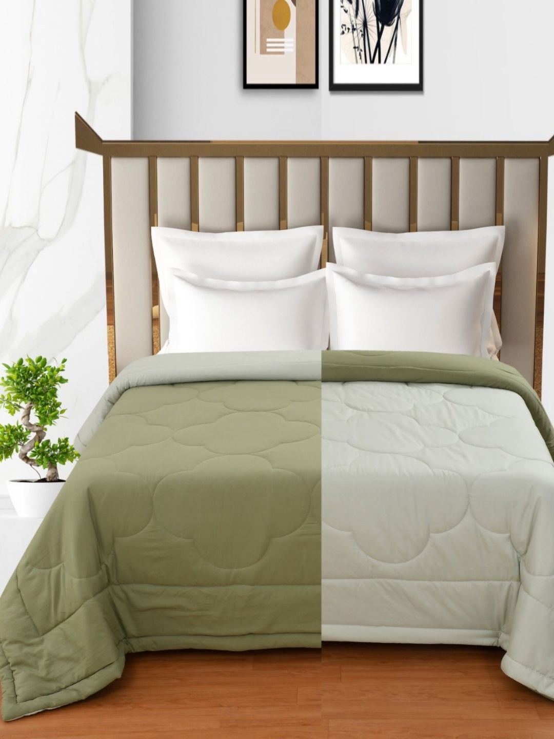 MallowWorld Green & White Geometric Microfiber Mild Winter 150 GSM Single Bed Comforter
MallowWorld Green & White Geometric Microfiber Mild Winter 150 GSM Single Bed Comforter