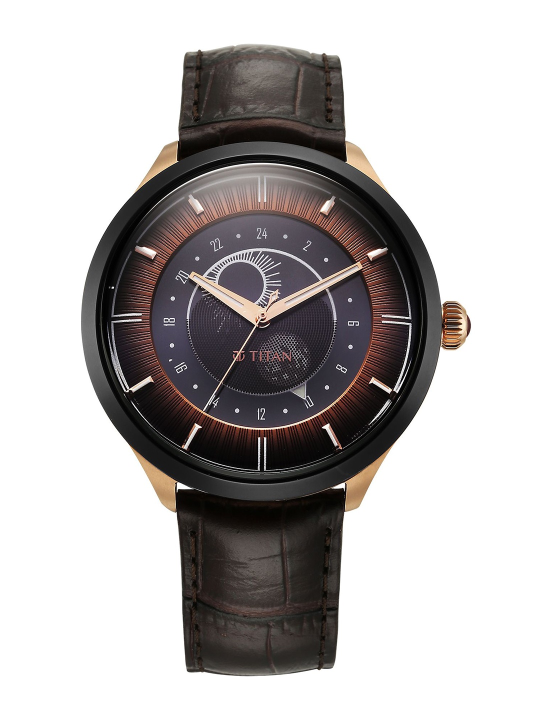 Titan Men Textured Dial Bracelet Style Straps Reset Time Analogue Watch 10028KL02, Brown
Titan Men Textured Dial Bracelet Style Straps Reset Time Analogue Watch 10028KL02, Brown