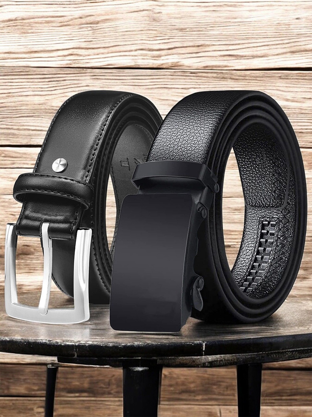 The Roadster Lifestyle Co. Pack Of 2 Men Tang & Slider Buckle Closure Formal Belts, Black
The Roadster Lifestyle Co. Pack Of 2 Men Tang & Slider Buckle Closure Formal Belts, Black