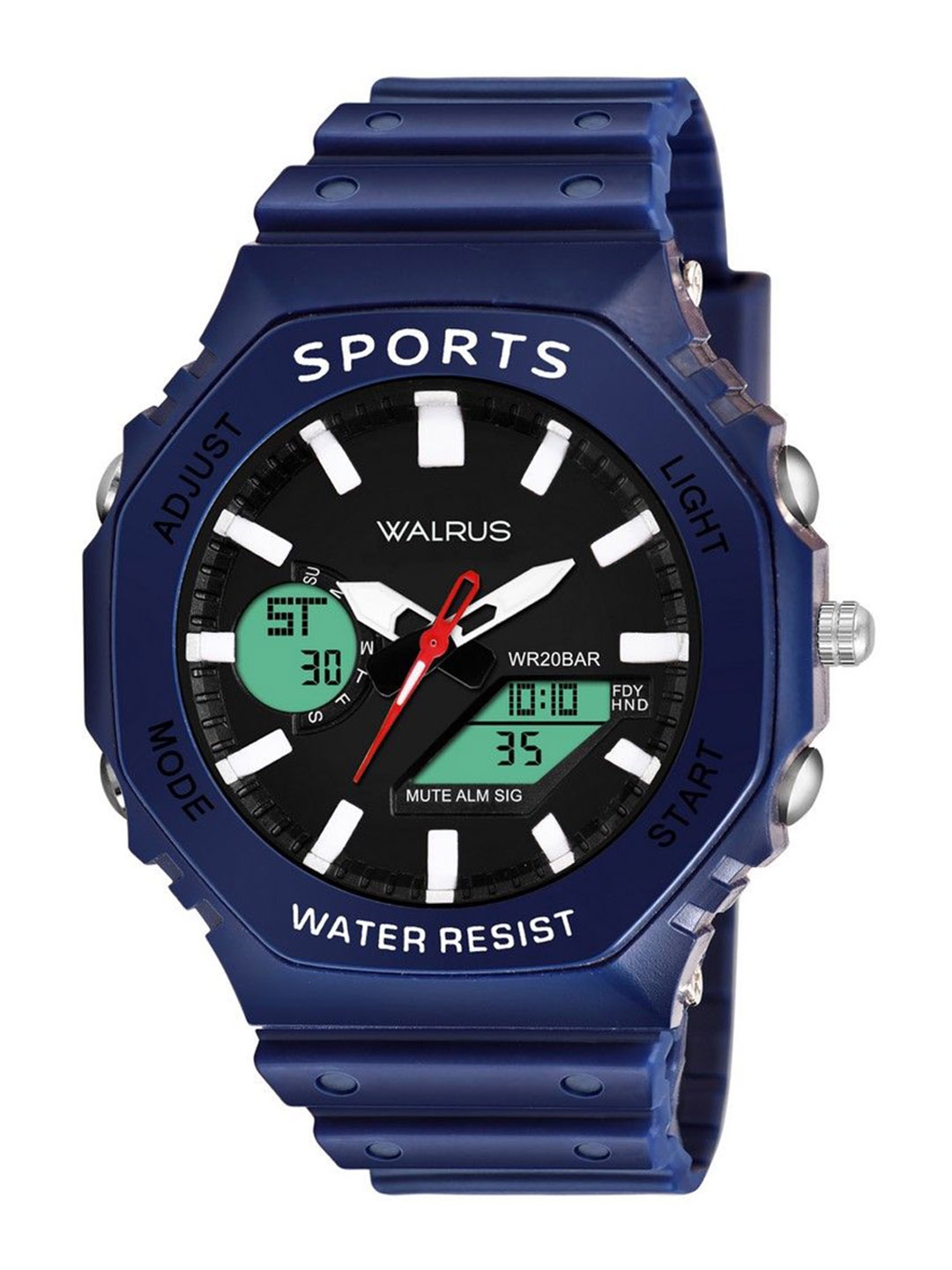 Walrus Men Dial & Textured Straps Analogue and Digital Watch WWTM-SPORTS-030303D, Blue
Walrus Men Dial & Textured Straps Analogue and Digital Watch WWTM-SPORTS-030303D, Blue