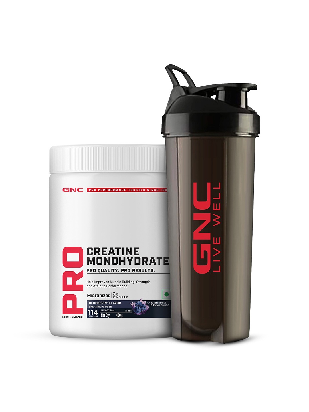 GNC Blueberry Pro Performance Creatine Monohydrate Micronized Powder - 400 g & Shaker, White
GNC Blueberry Pro Performance Creatine Monohydrate Micronized Powder - 400 g & Shaker, White