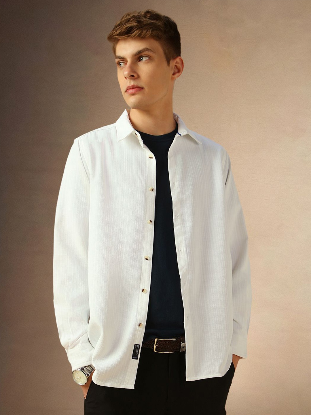 Dennis Lingo Men Comfort Spread Collar Pinstripes Striped Cotton Relaxed Fit Casual Shirt, White
Dennis Lingo Men Comfort Spread Collar Pinstripes Striped Cotton Relaxed Fit Casual Shirt, White
