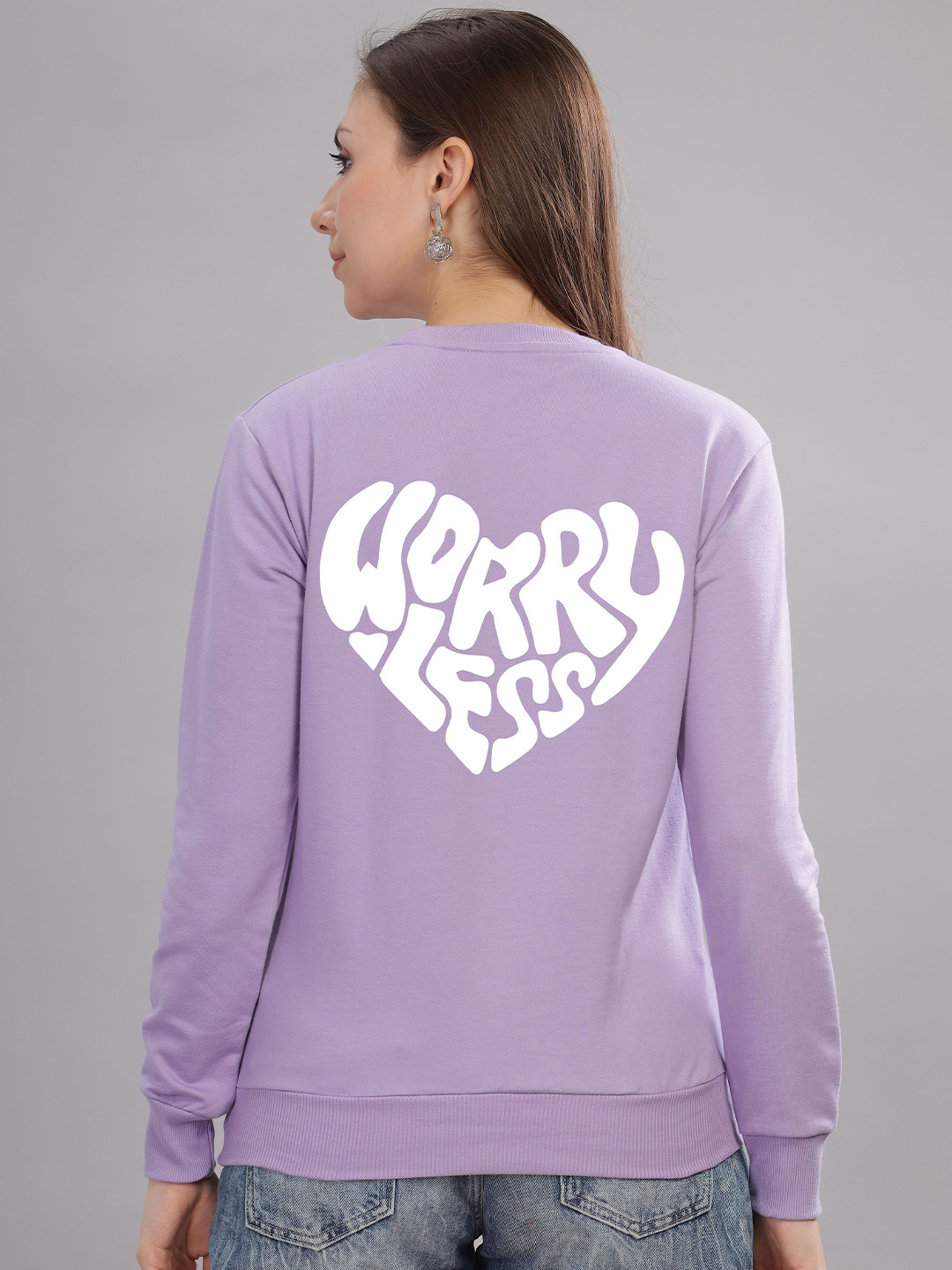 FALTU.CO Women Typography Printed Round Neck Cotton Pullover Sweatshirt, Lavender
FALTU.CO Women Typography Printed Round Neck Cotton Pullover Sweatshirt, Lavender