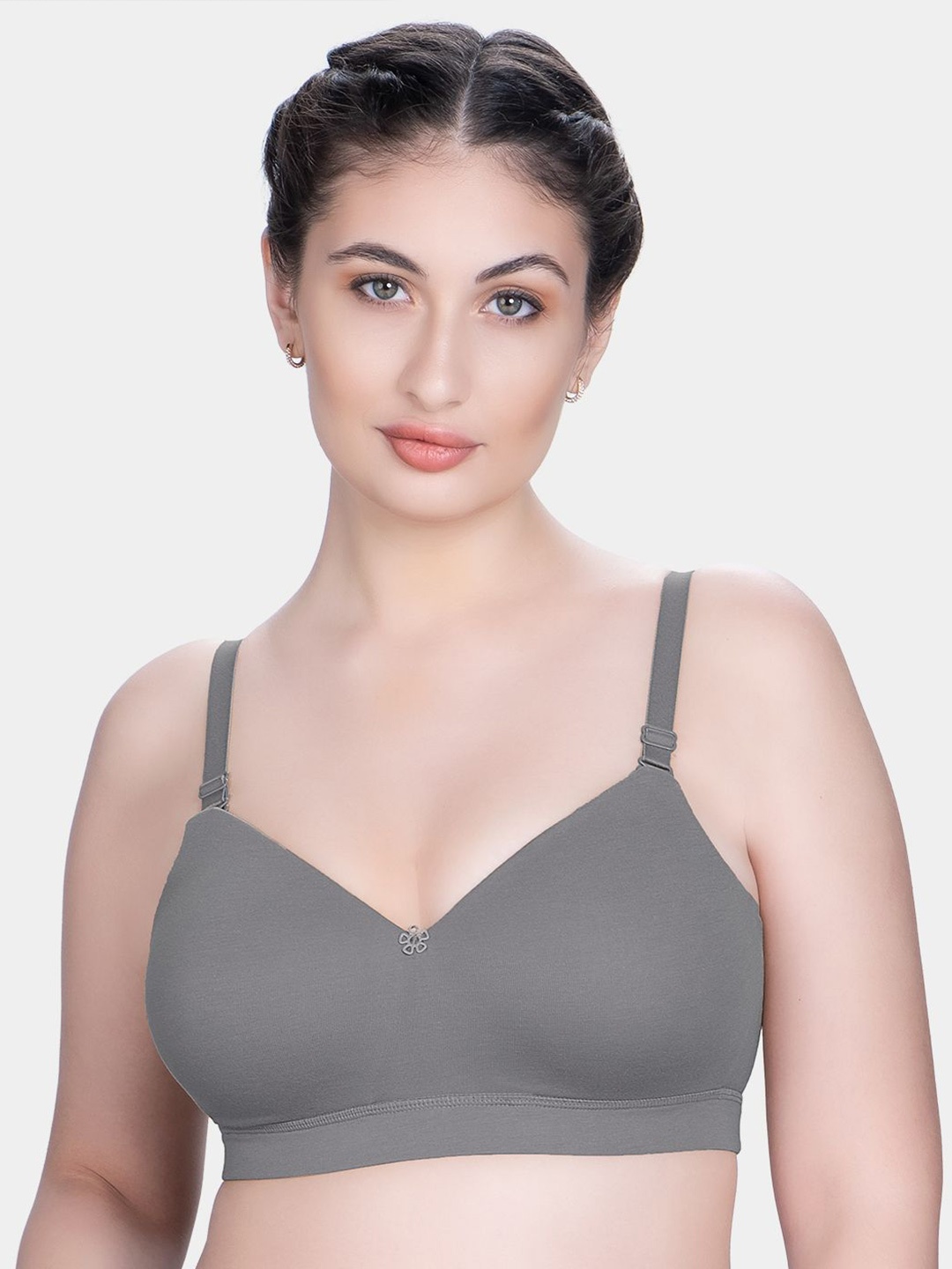 Trylo Bestie Women Combed Cotton Fabric Soft Padded Seamless Full Coverage Bra, Grey
Trylo Bestie Women Combed Cotton Fabric Soft Padded Seamless Full Coverage Bra, Grey