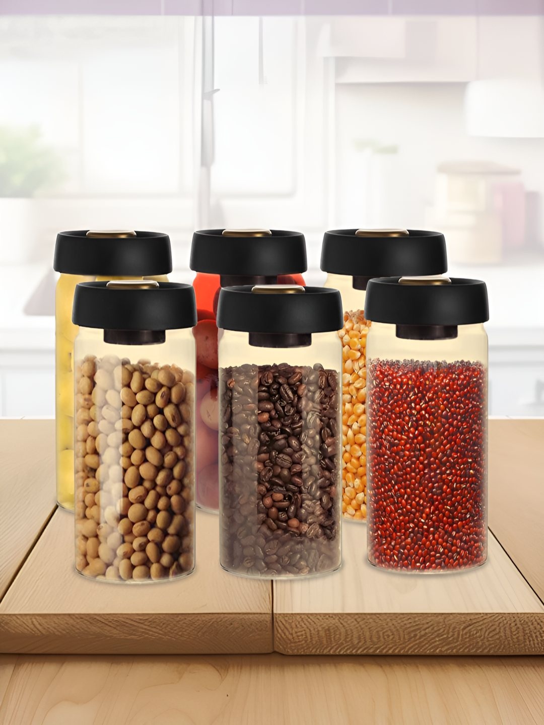 The Better Home Brown & Black 6 Pieces Borosilicate Glass Dishwasher Safe Container 1.8 L
The Better Home Brown & Black 6 Pieces Borosilicate Glass Dishwasher Safe Container 1.8 L