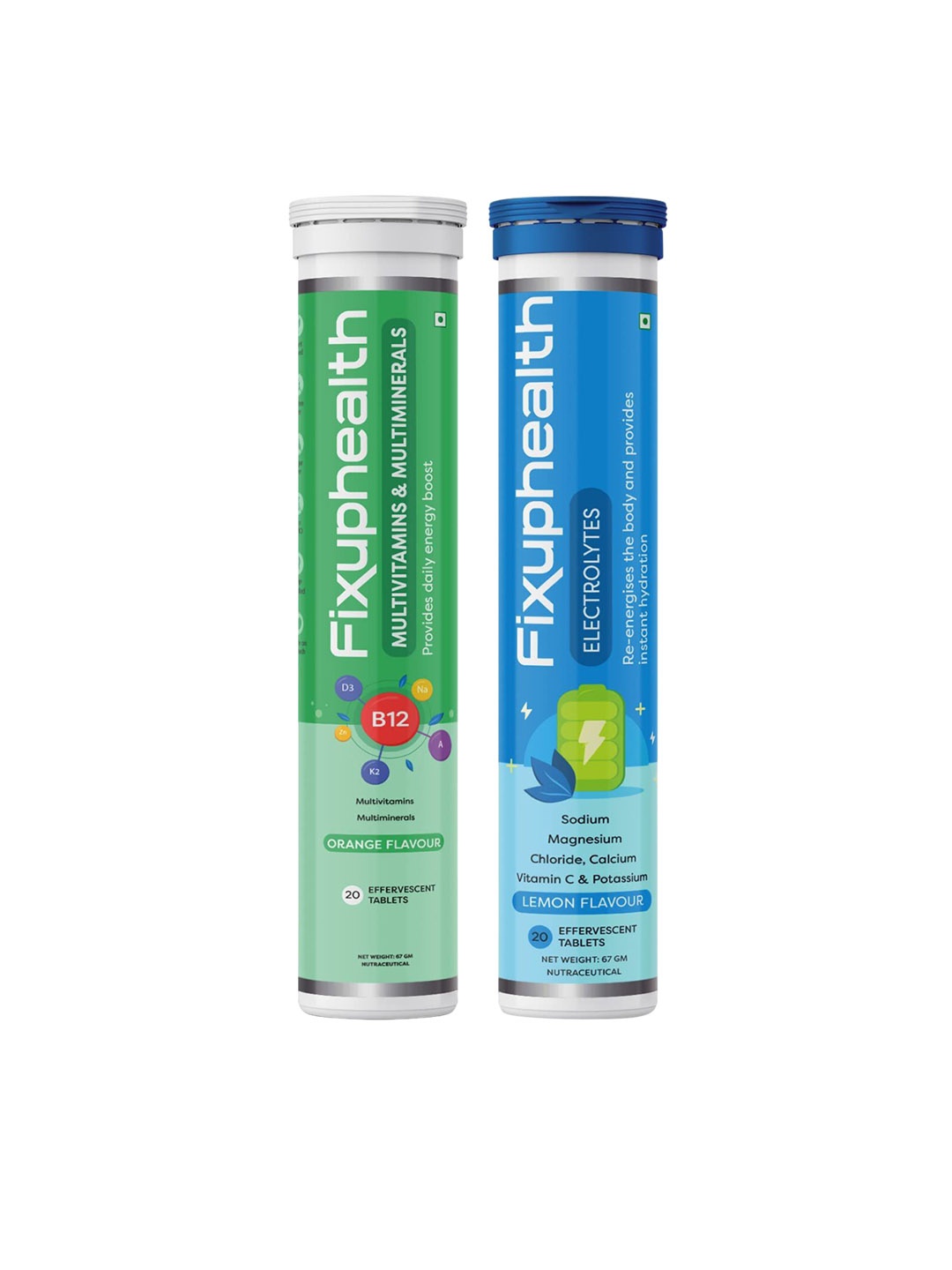 Fixuphealth Multivitamins Multimineral -20 Tablet Immunity & Electrolyte -20 Tablets, Green
Fixuphealth Multivitamins Multimineral -20 Tablet Immunity & Electrolyte -20 Tablets, Green